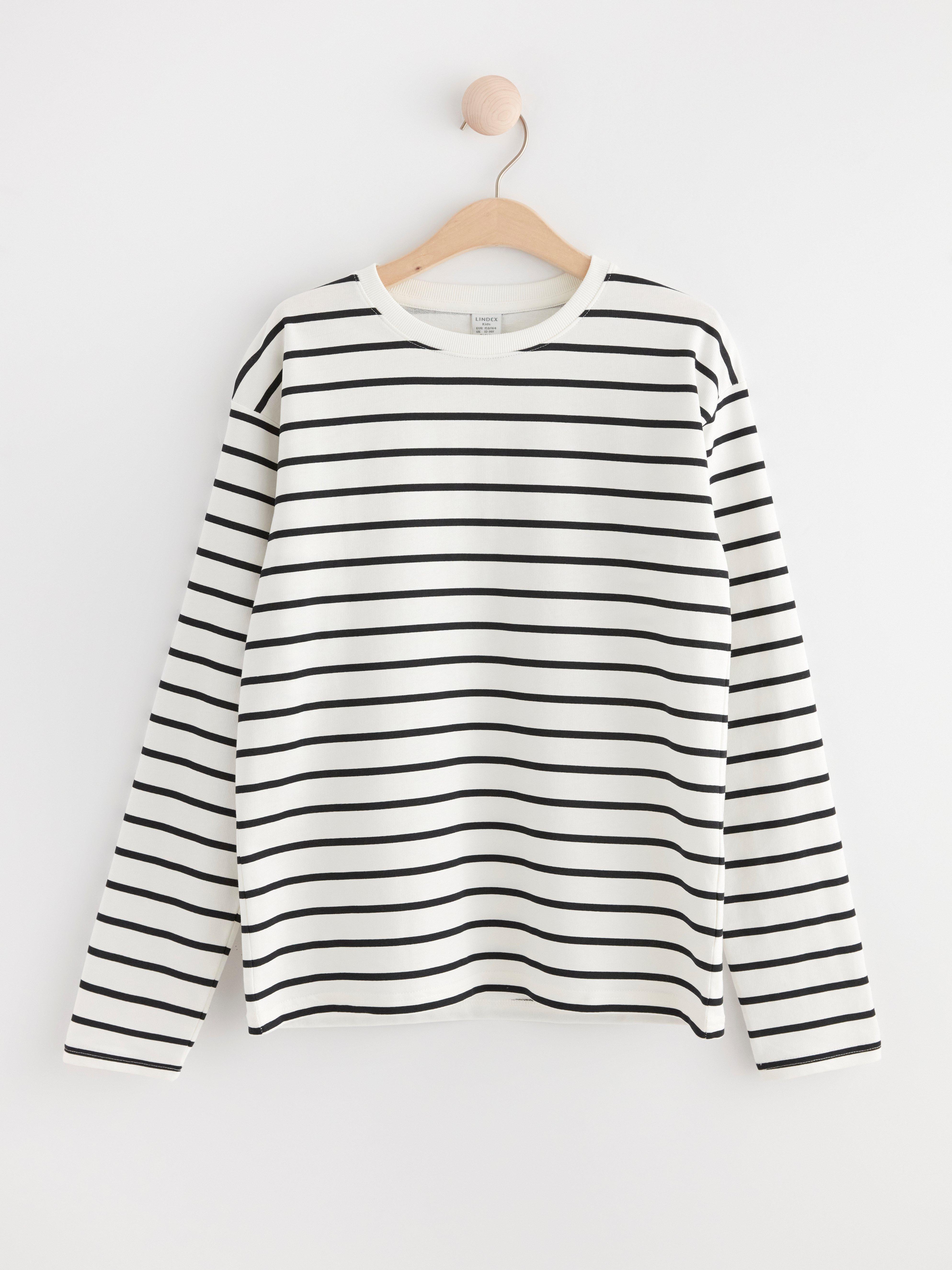 Top with stripes Black