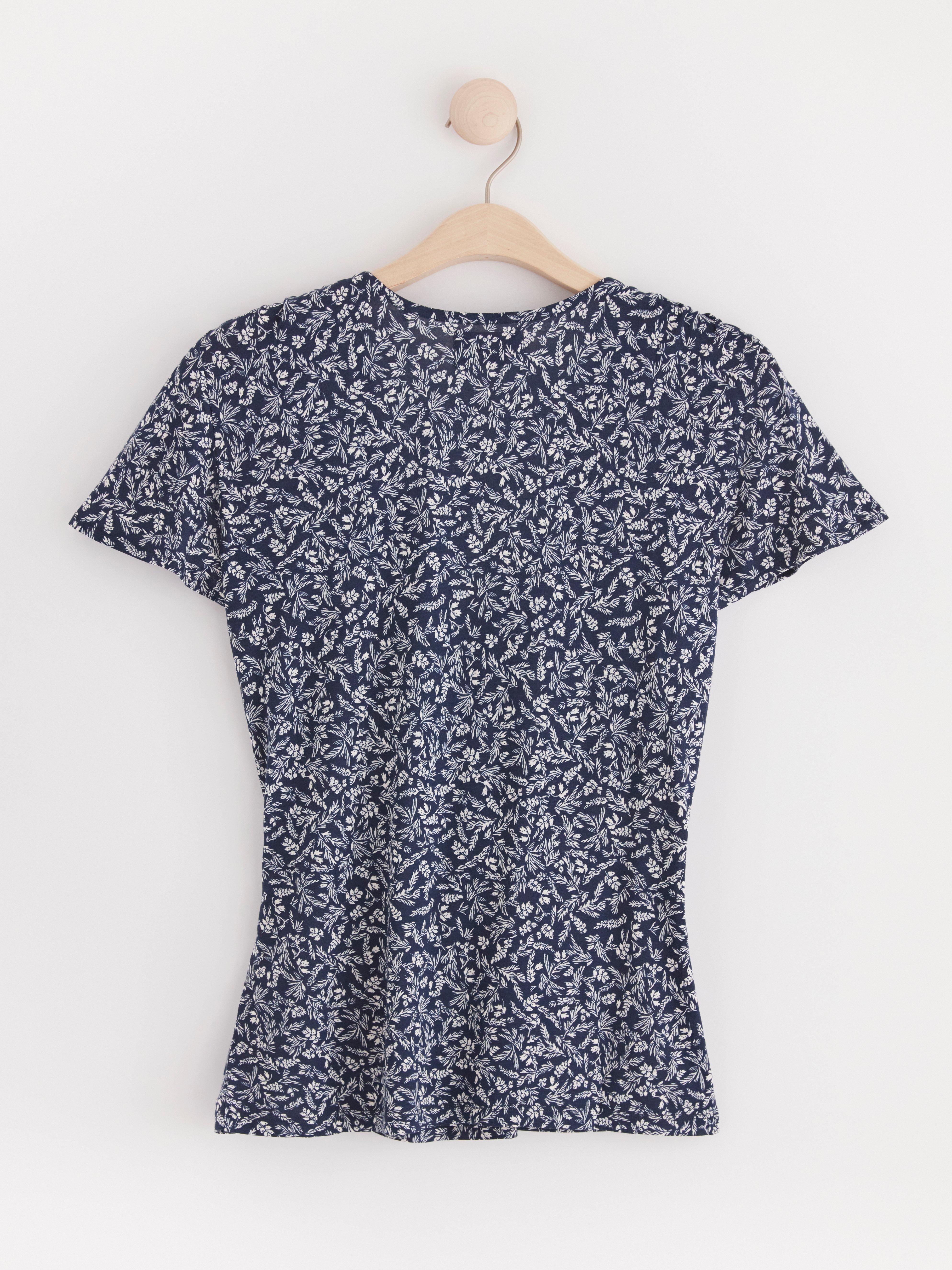 Short sleeve wrap top Navy