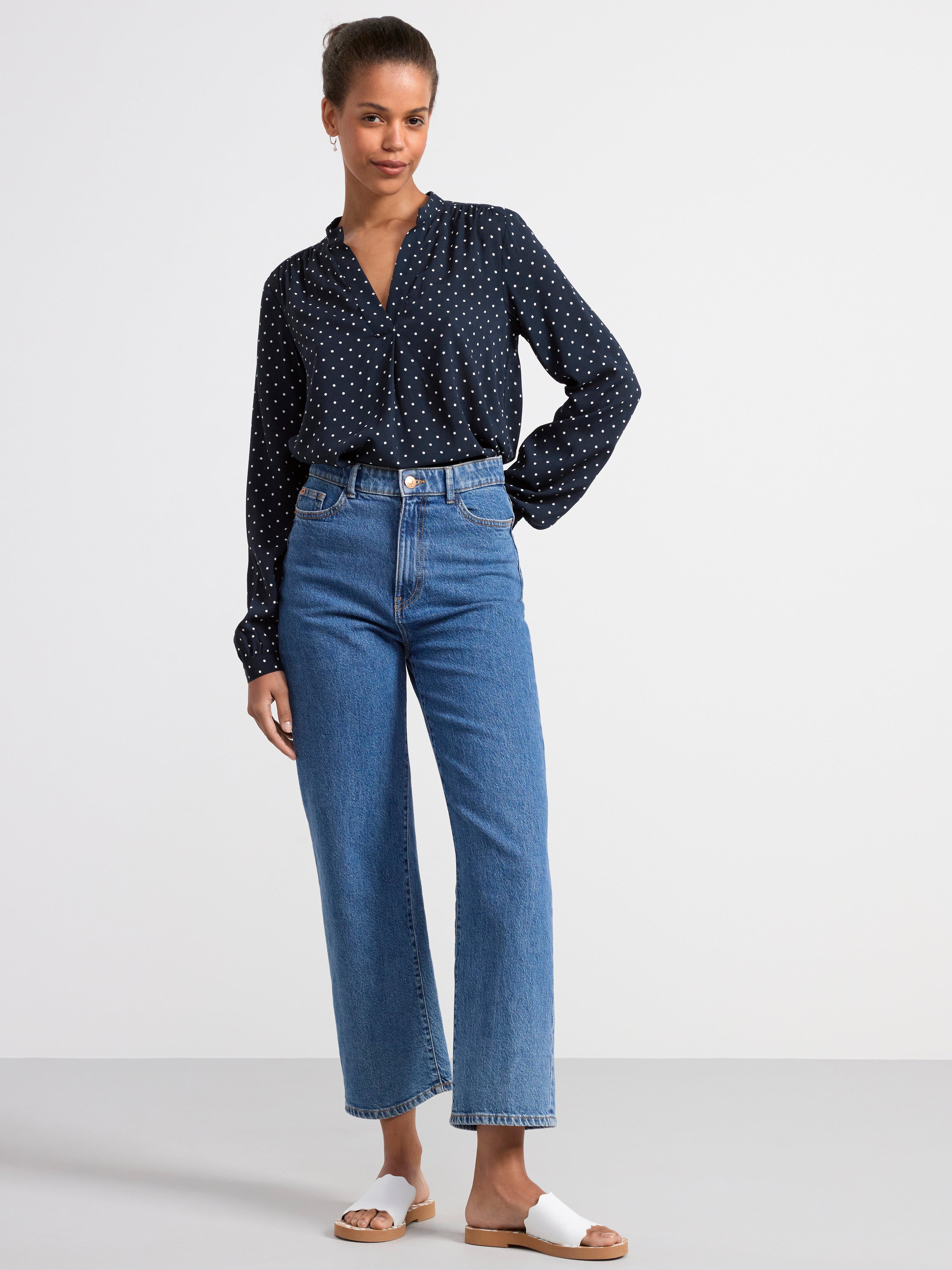 Long sleeve blouse Dark Navy