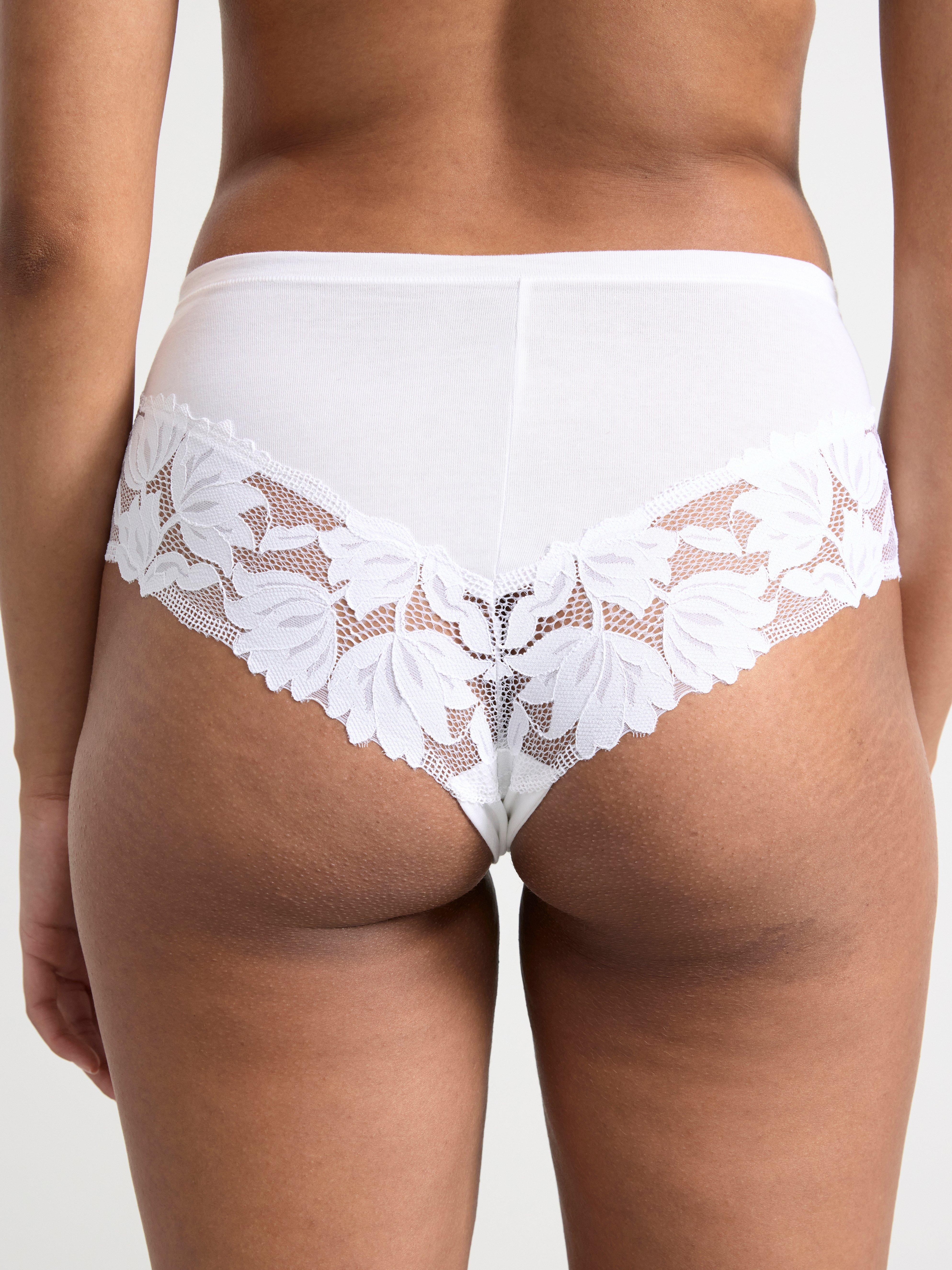 3-pack brazilian briefs high waist with lace Black