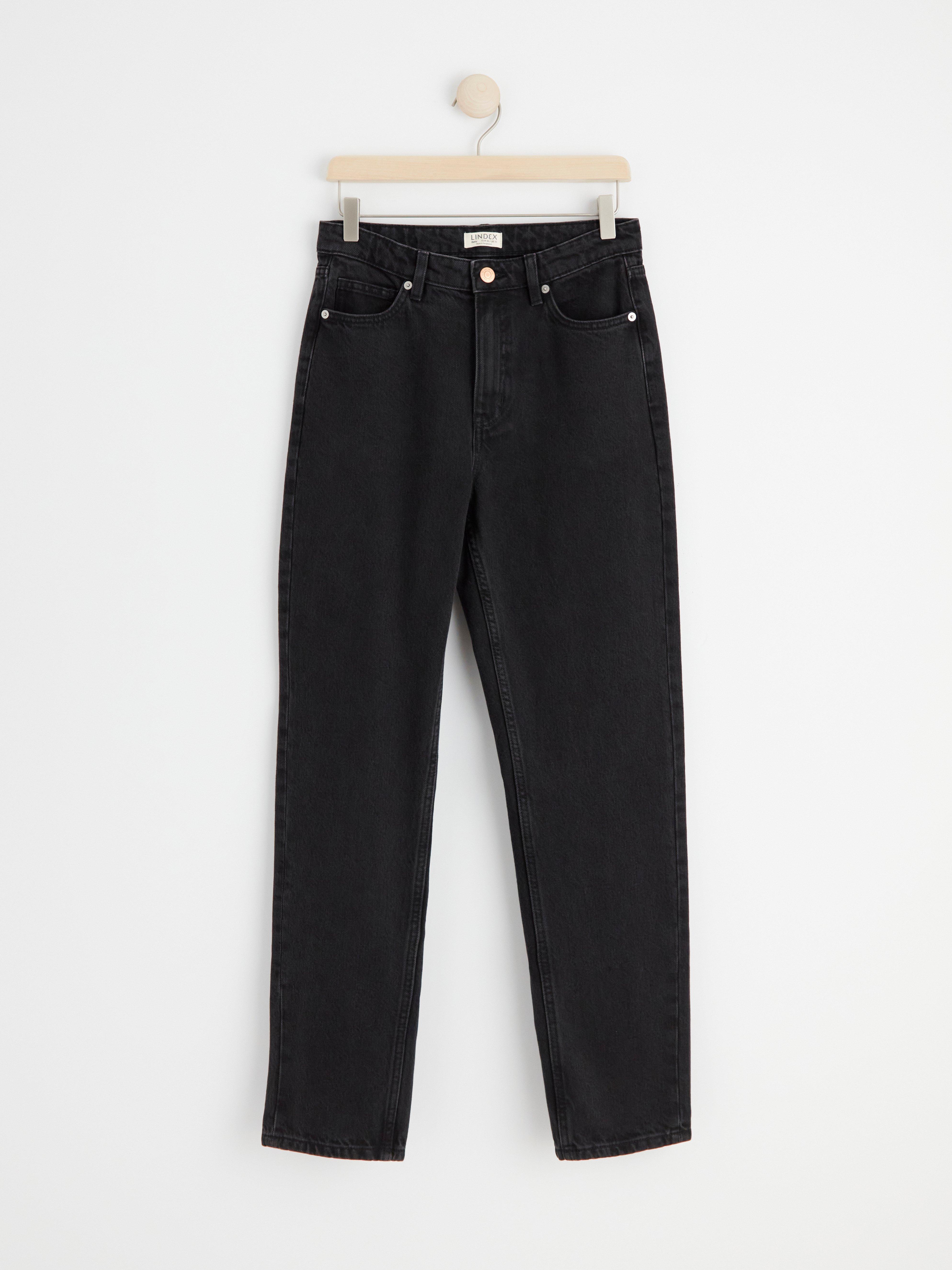 BETTY High waist straight jeans Black