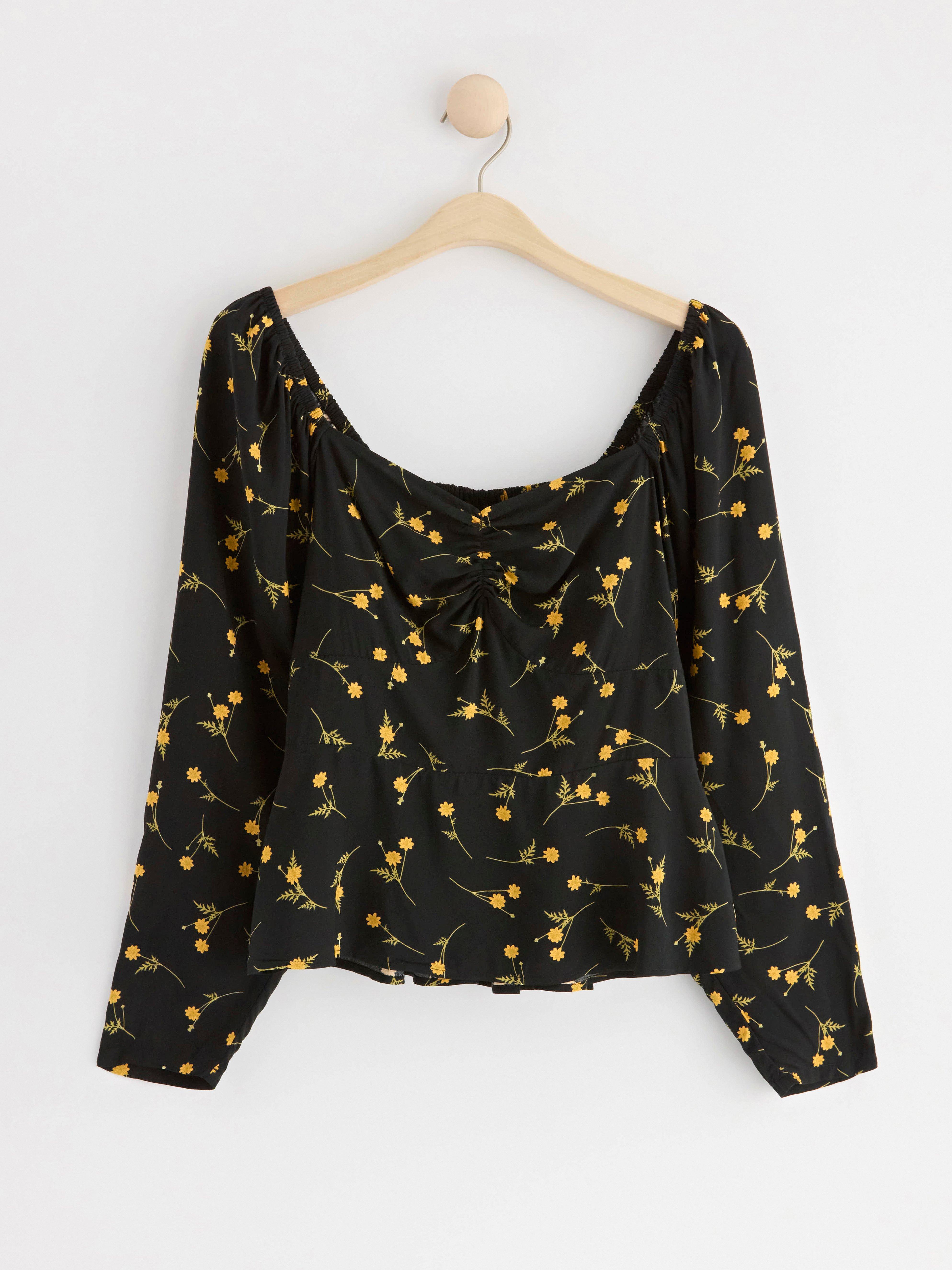 Long sleeve blouse Black