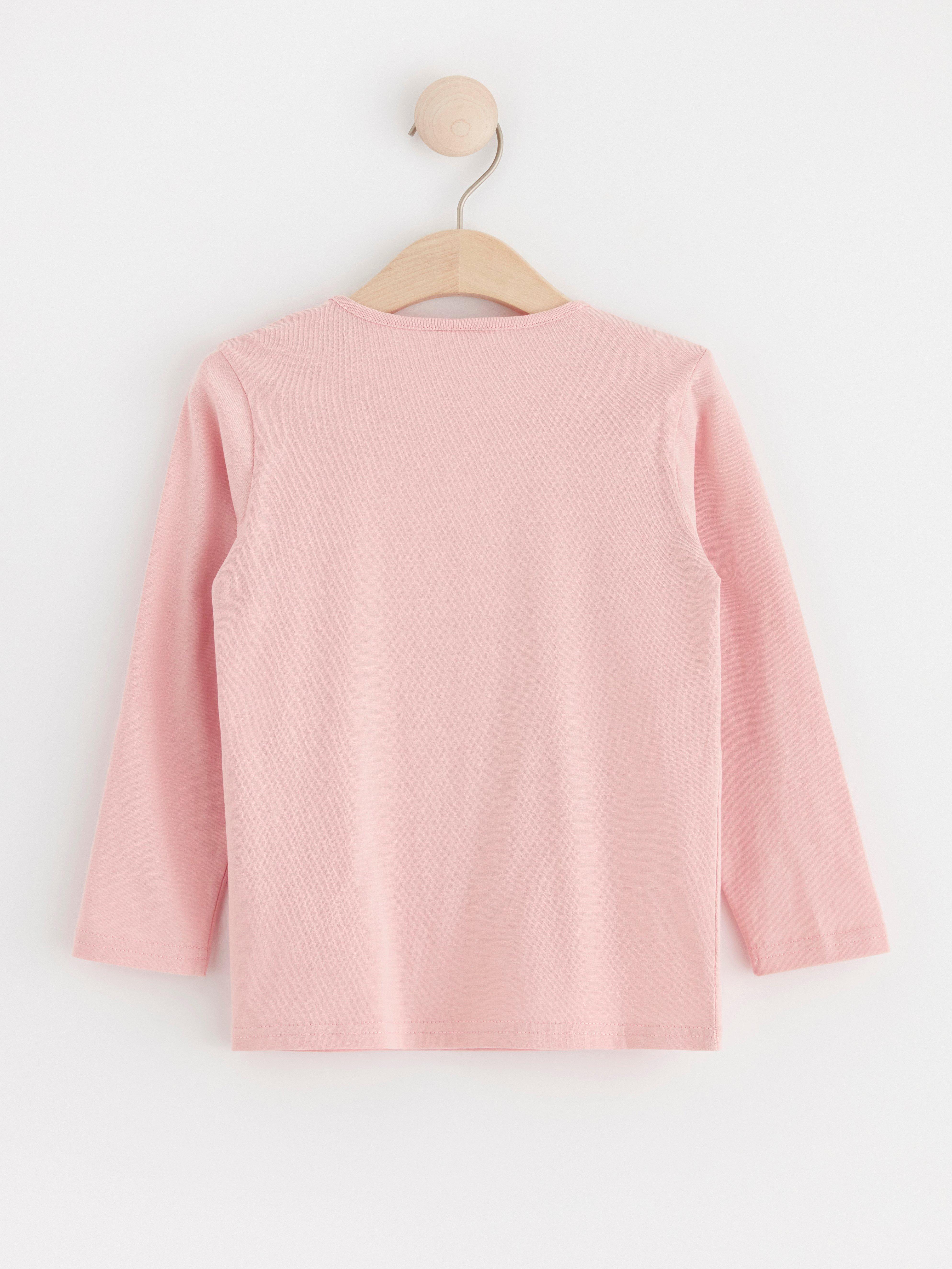 Long sleeve top with reversible sequins Light Pink
