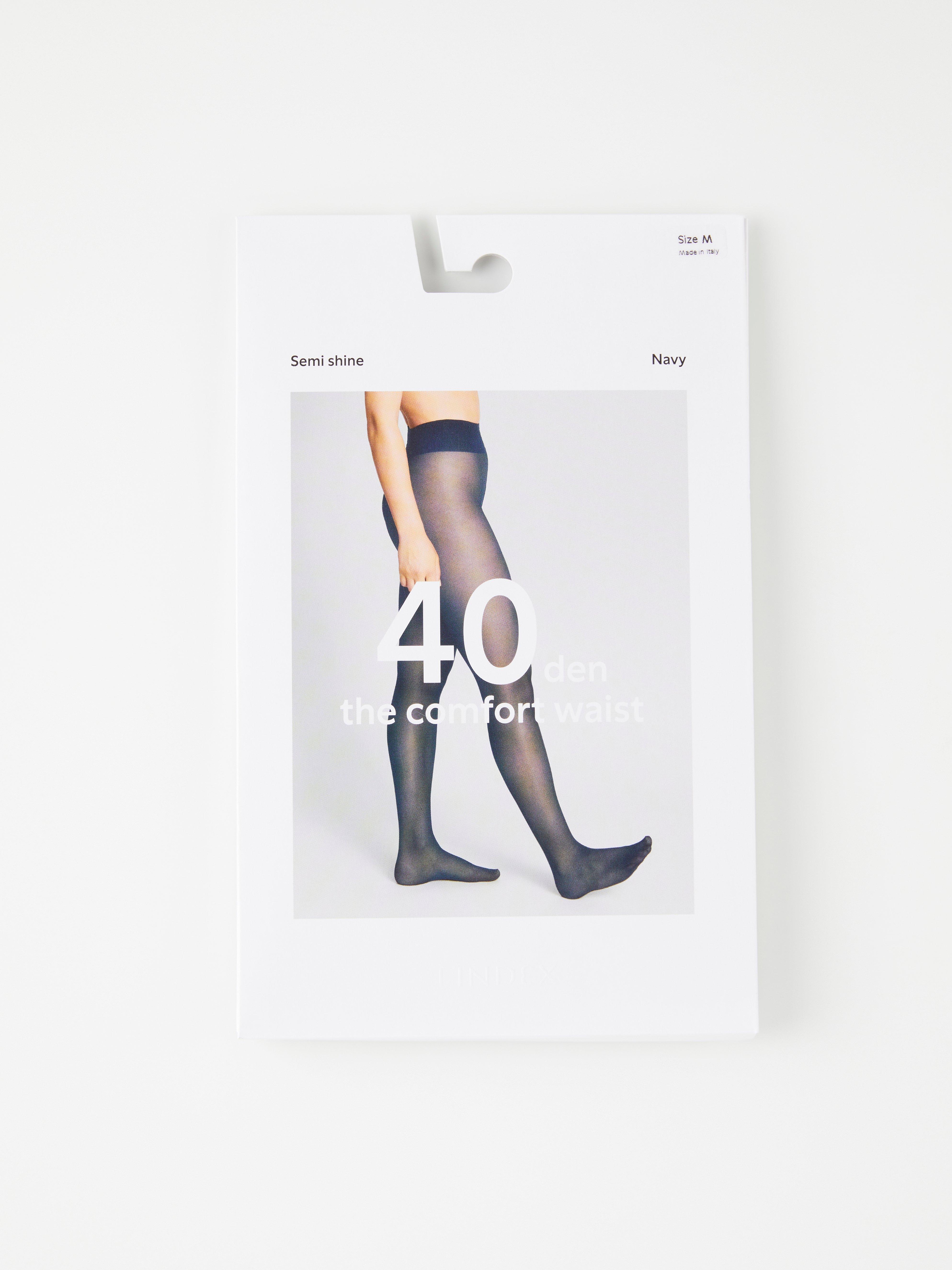 Comfort waist semi shine tights 40 denier navy
