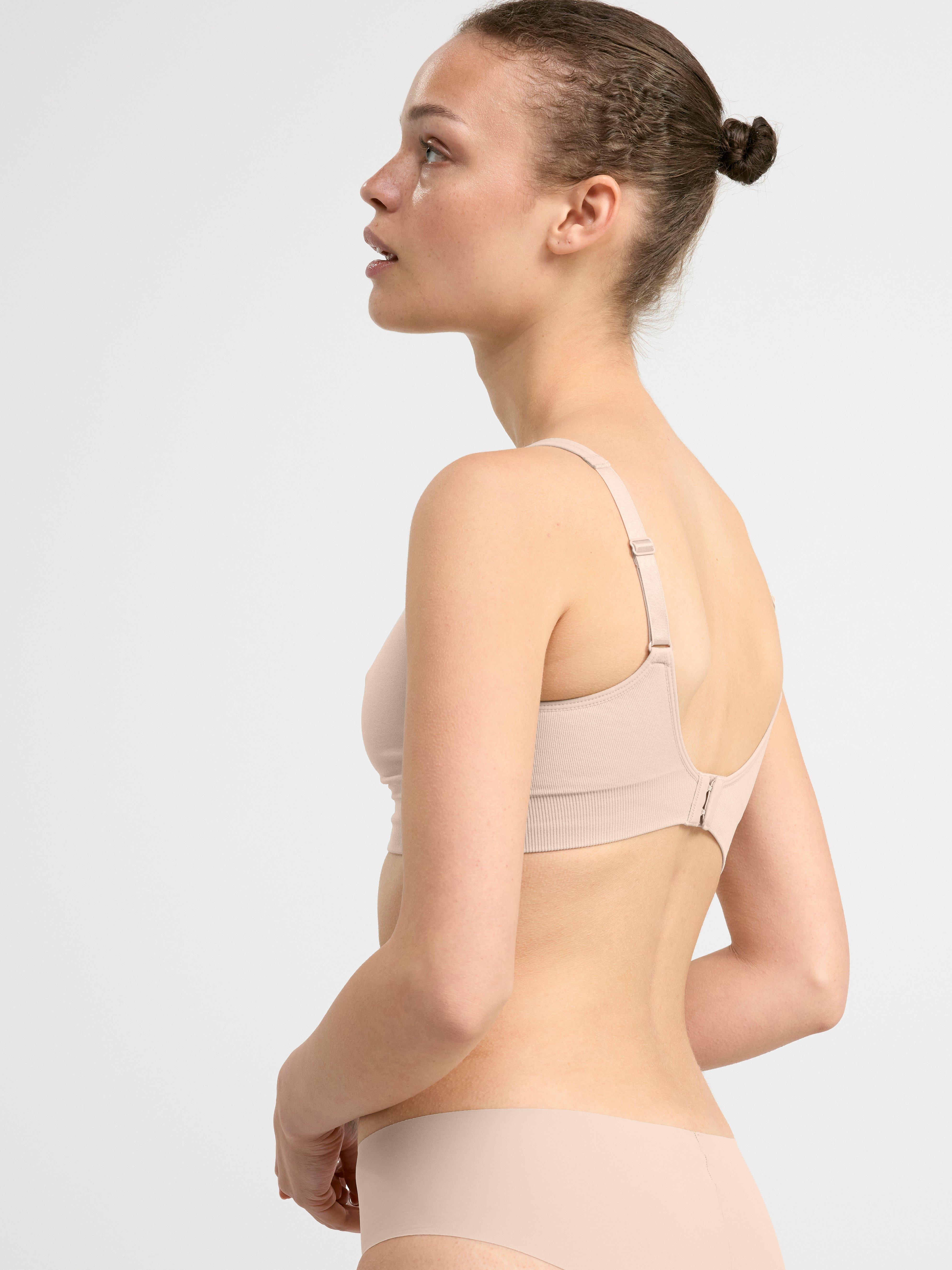 2-pack soft seamless bra Beige