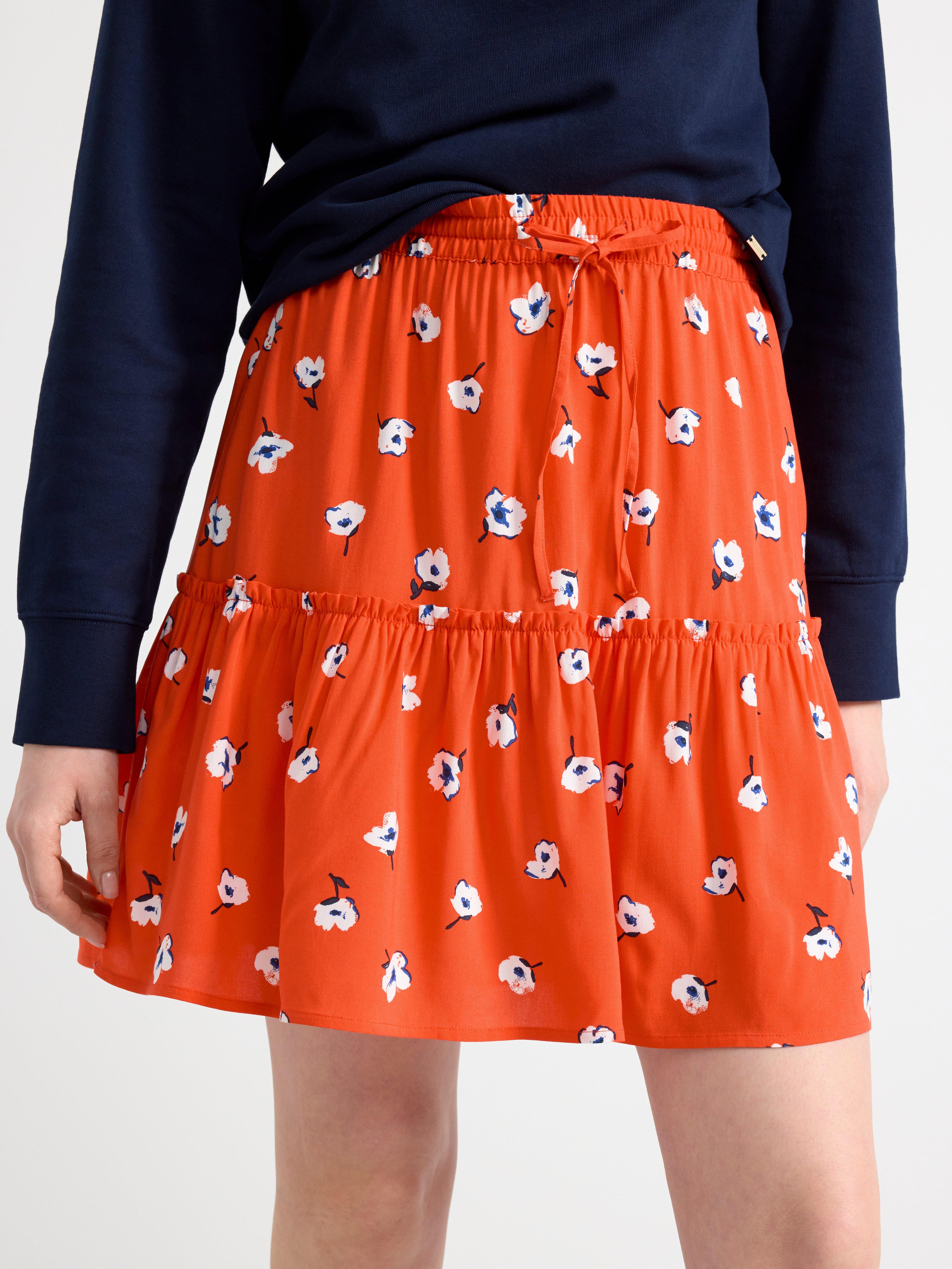 Patterned skirt Red