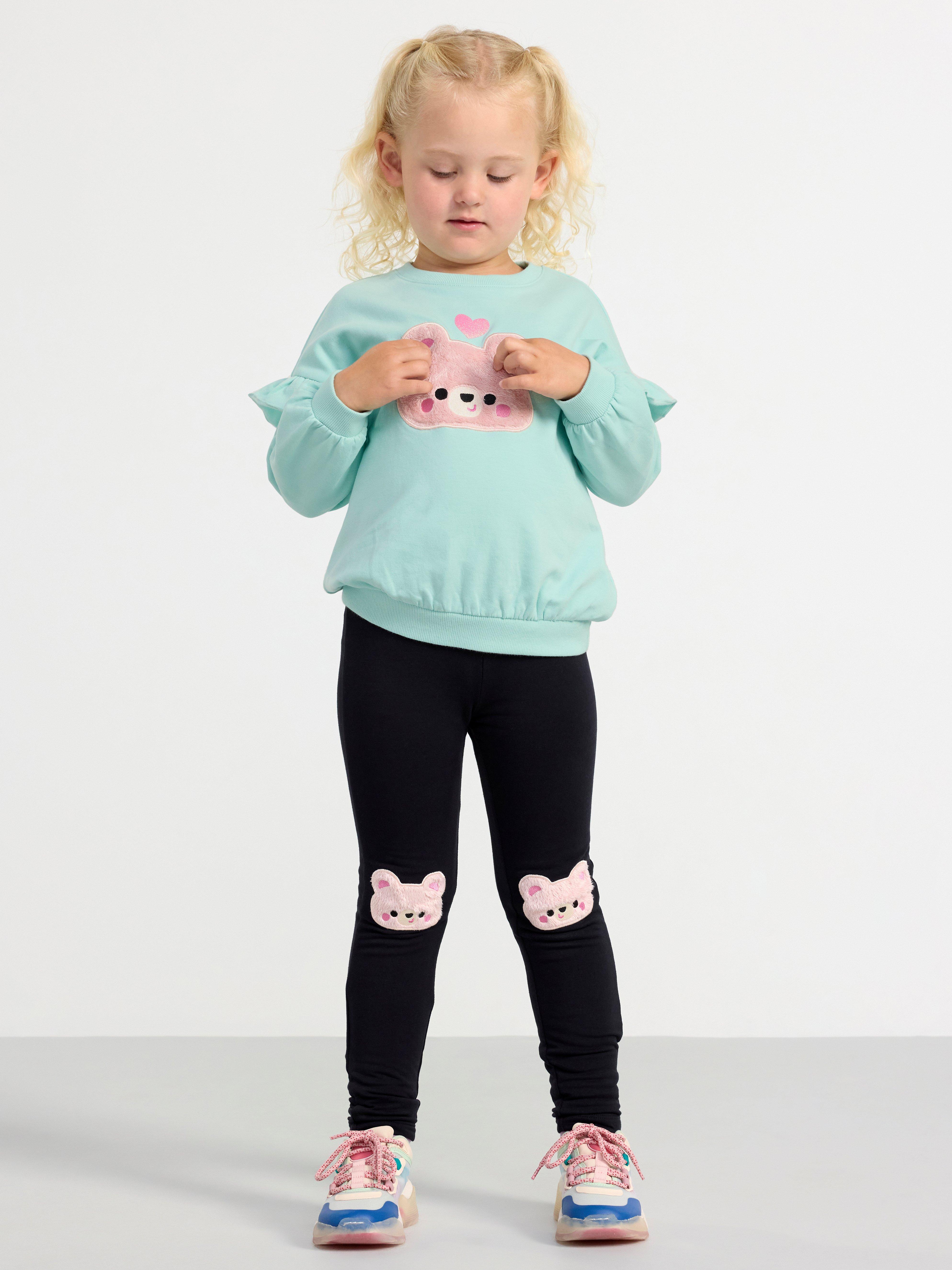 Sweatshirt with appliqué Light Dusty Turquoise