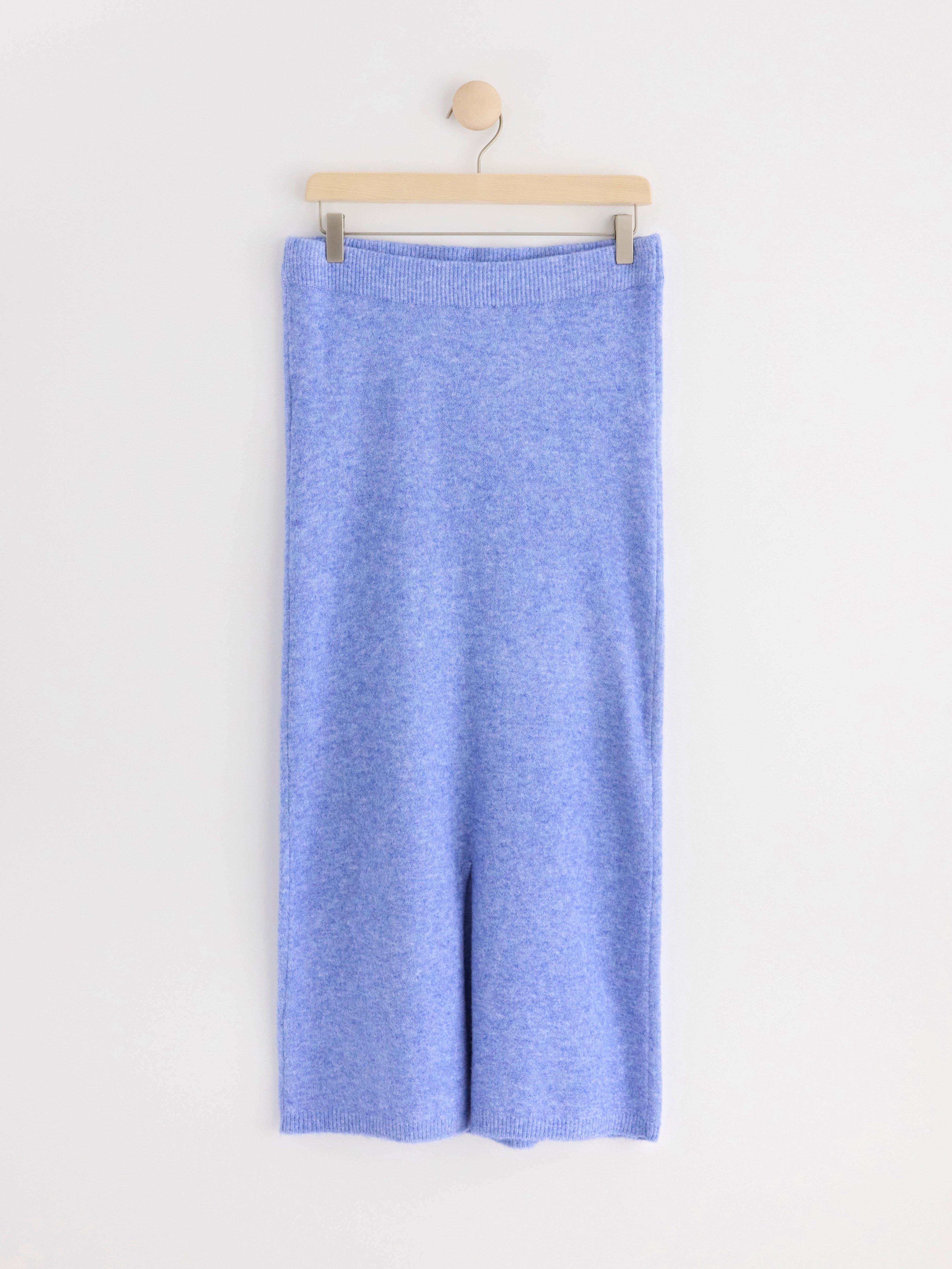 MOM Knitted midi skirt blue