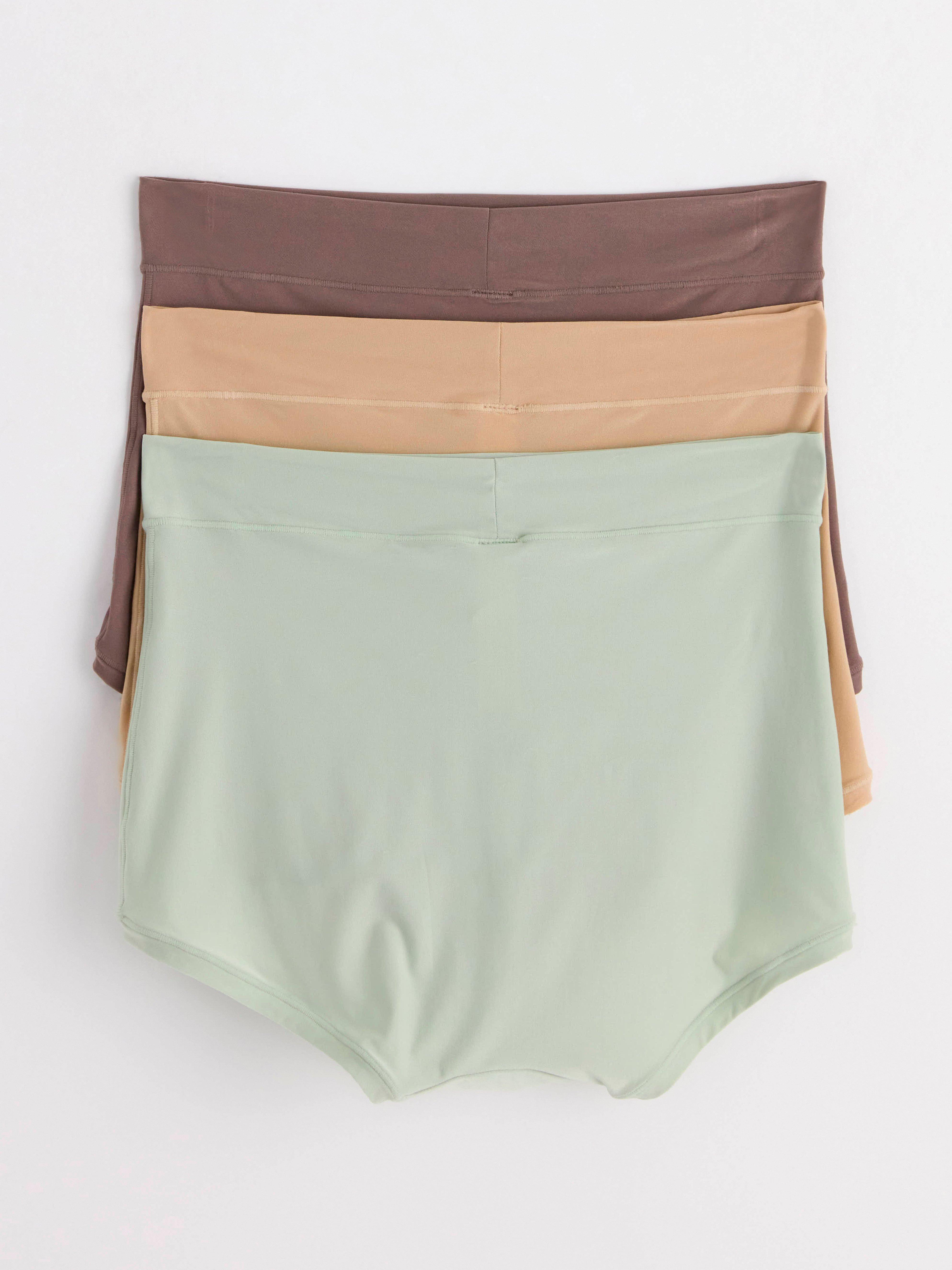 3-pack high waist super stretch boxer briefs Dark Dusty Brown