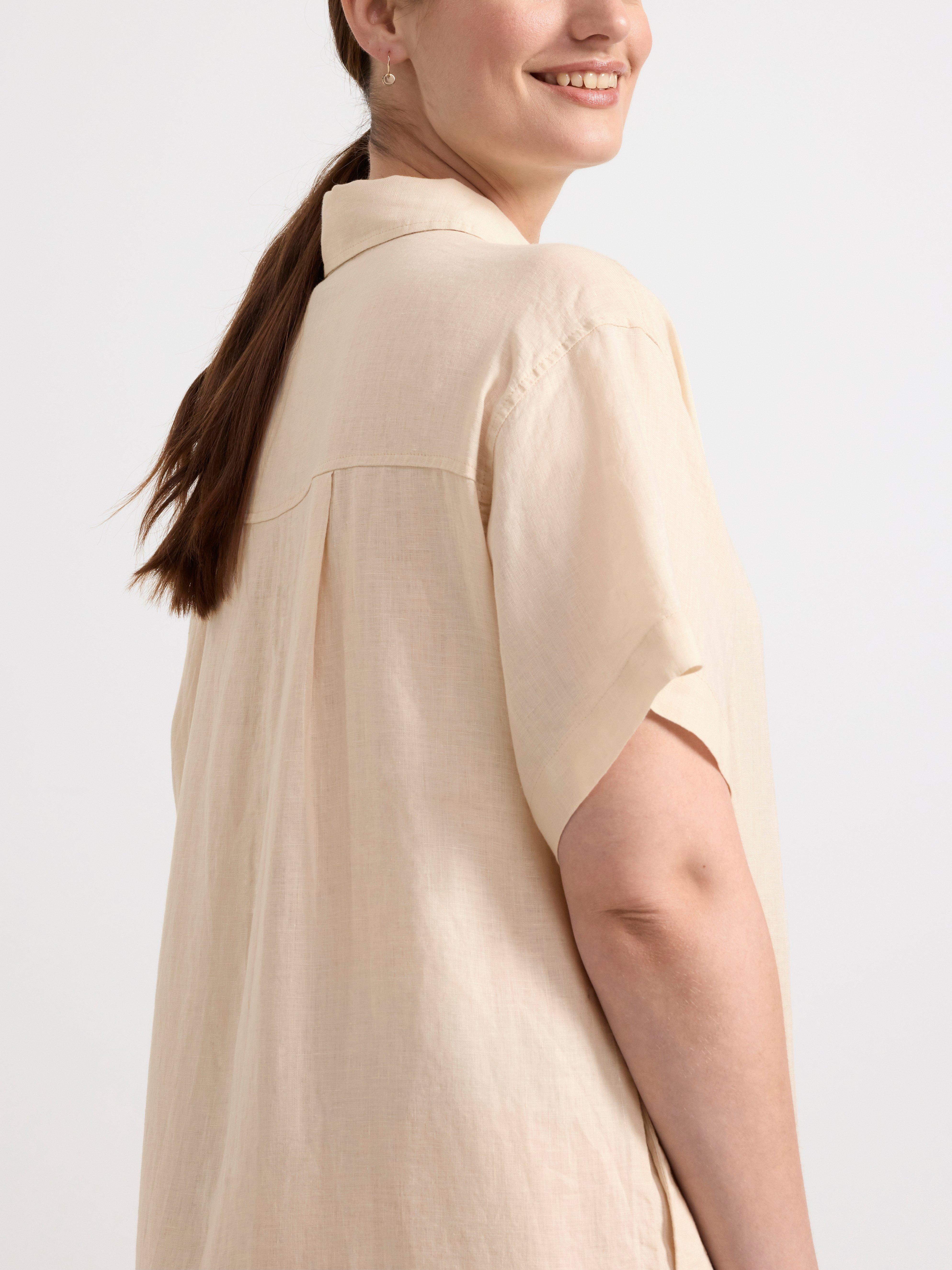 Linen shirt dress Light Beige
