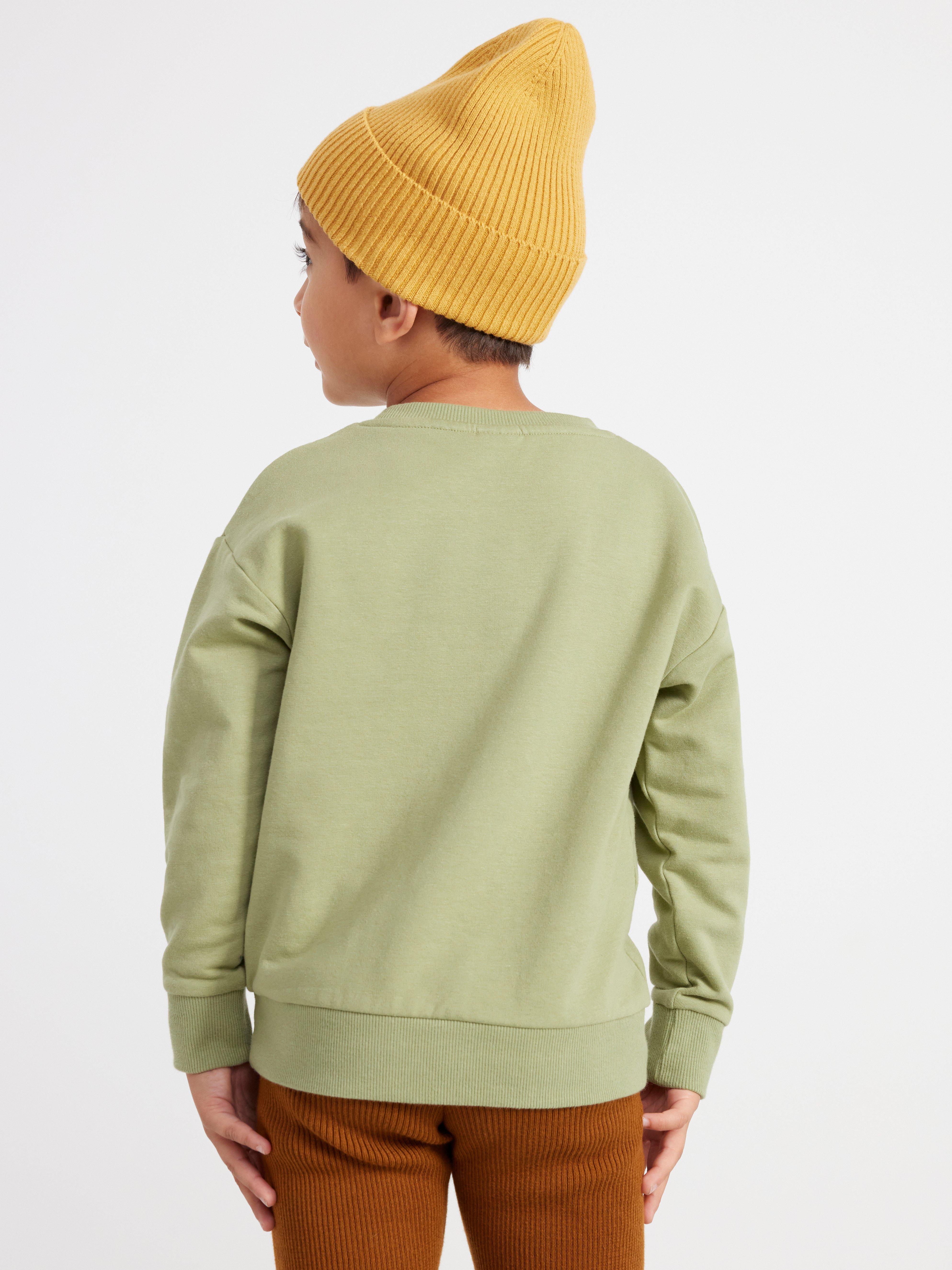 Sweatshirts with animal motif Dark Dusty Lime