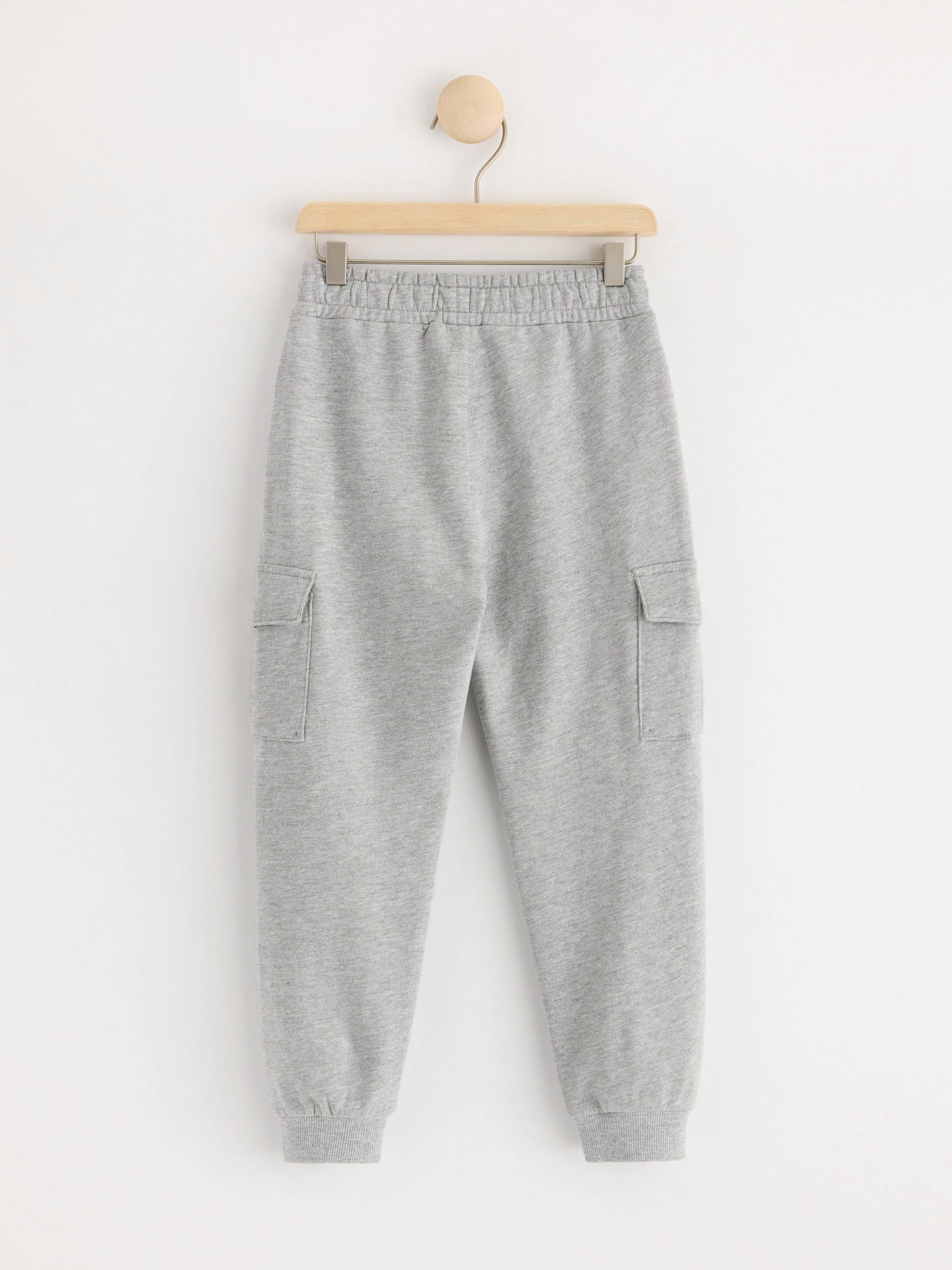Joggers with brushed inside Grey Melange