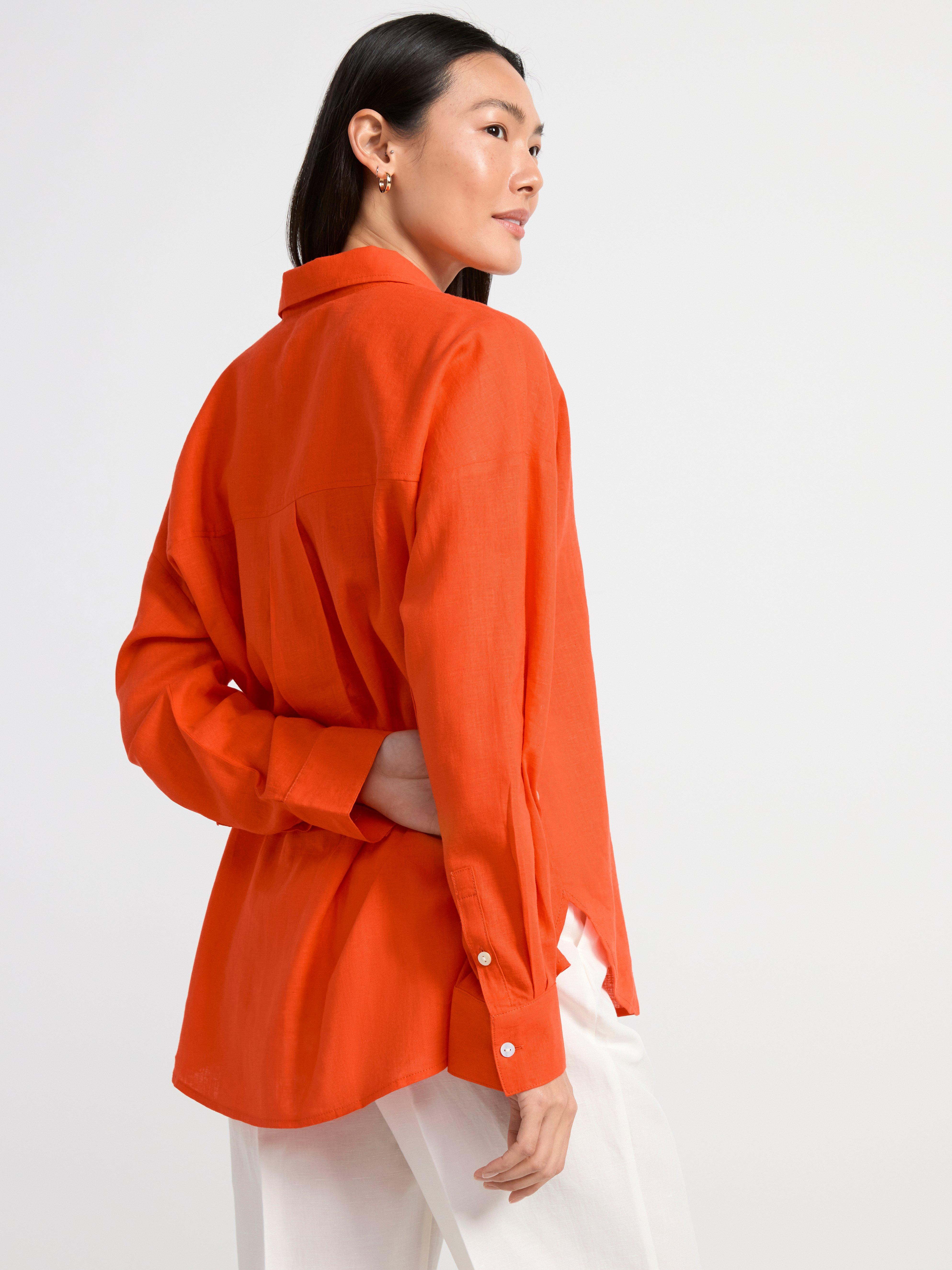 Linen shirt Orange