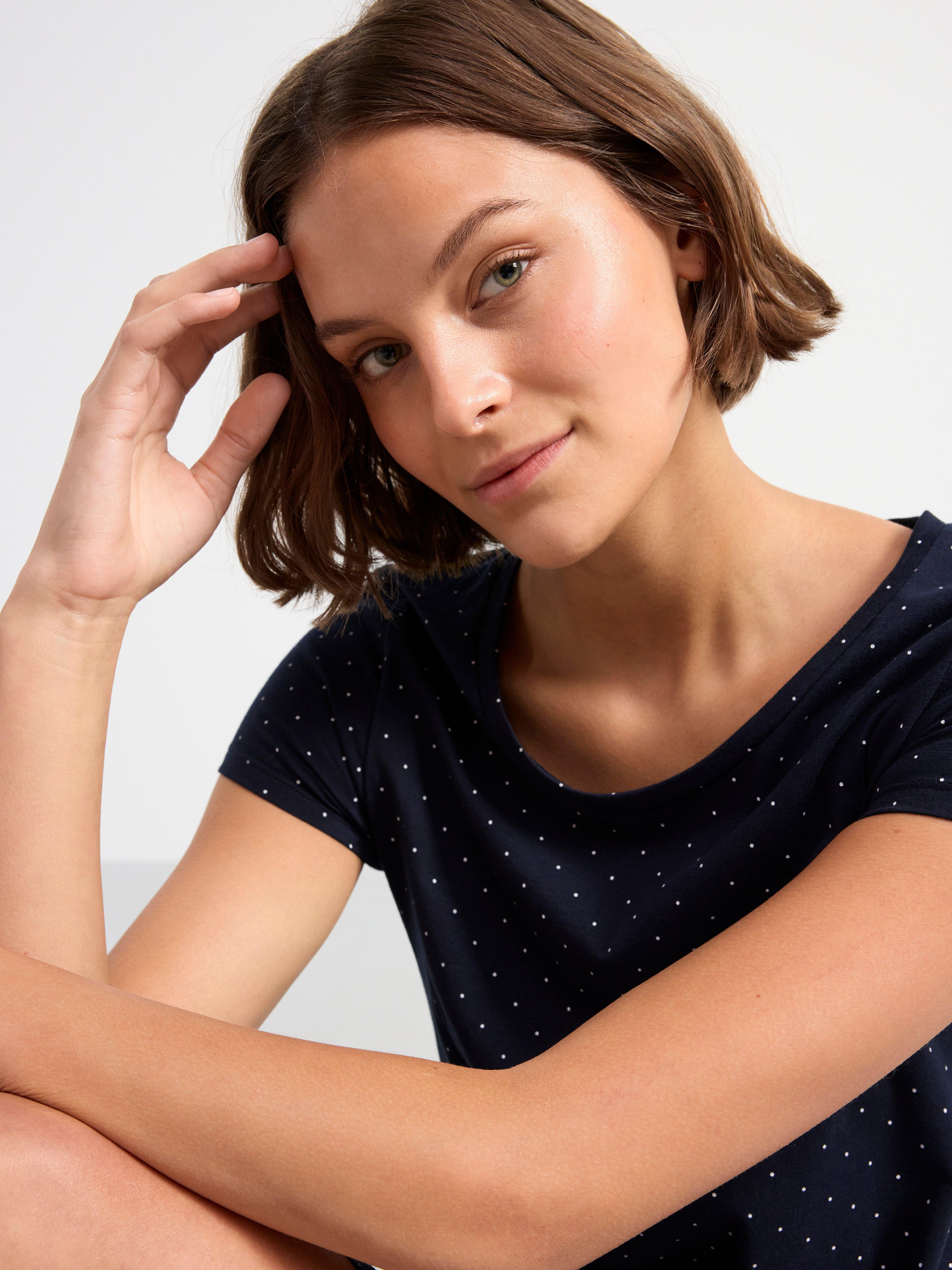 Night dress with dots Dark Blue