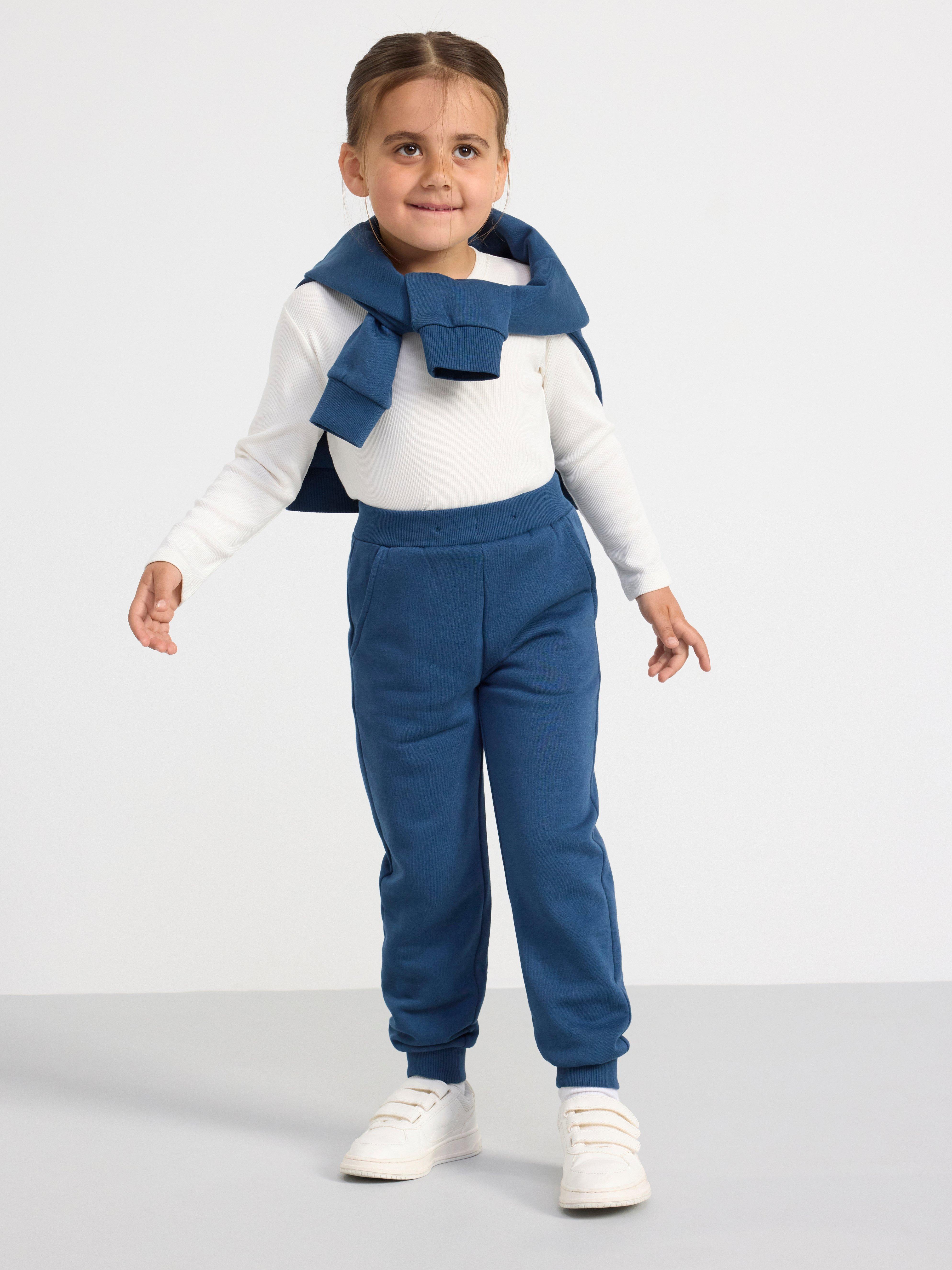 Joggers with brushed inside Dark Dusty Blue