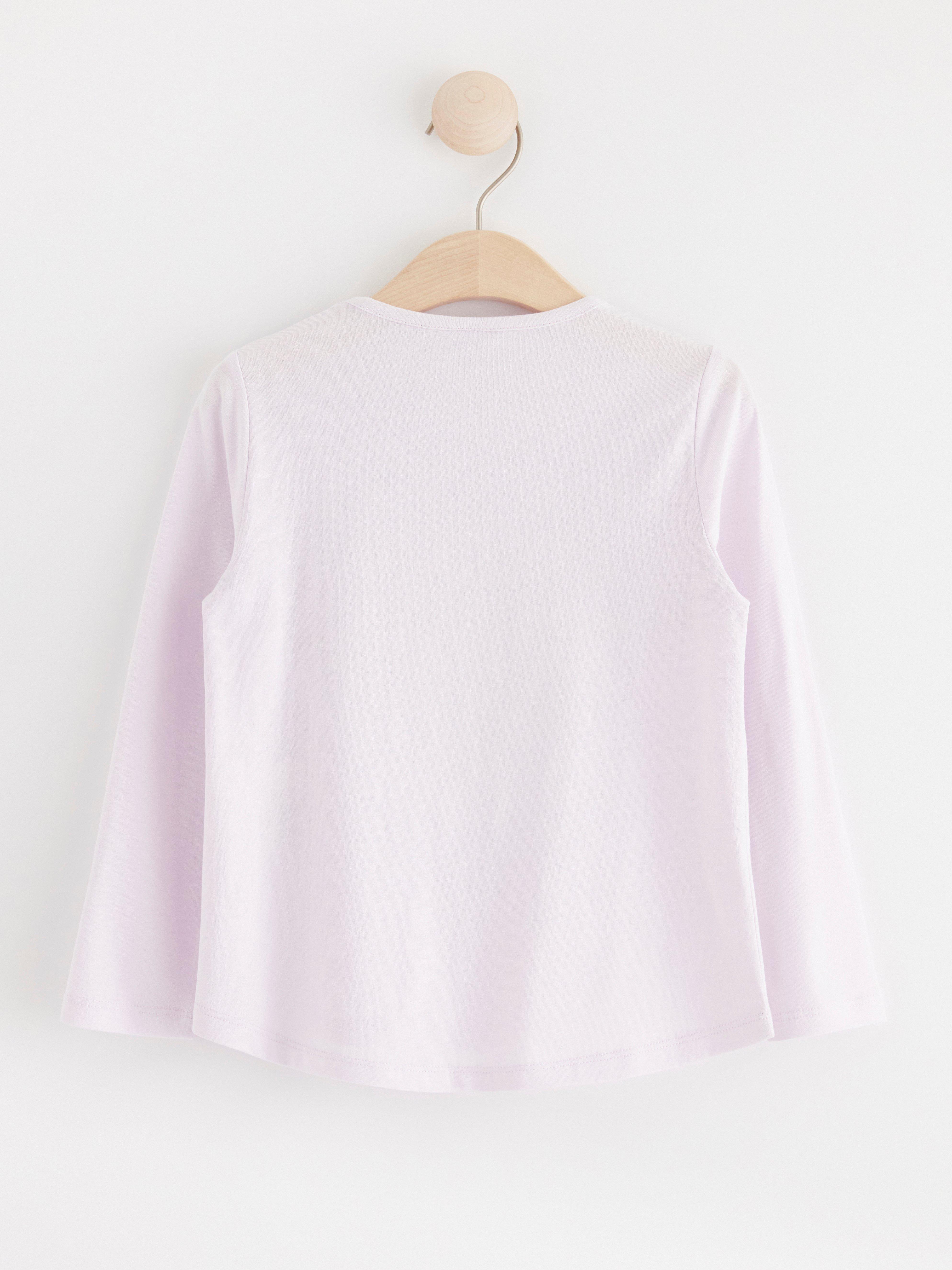 Long sleeve top with reversible sequins Light Lilac