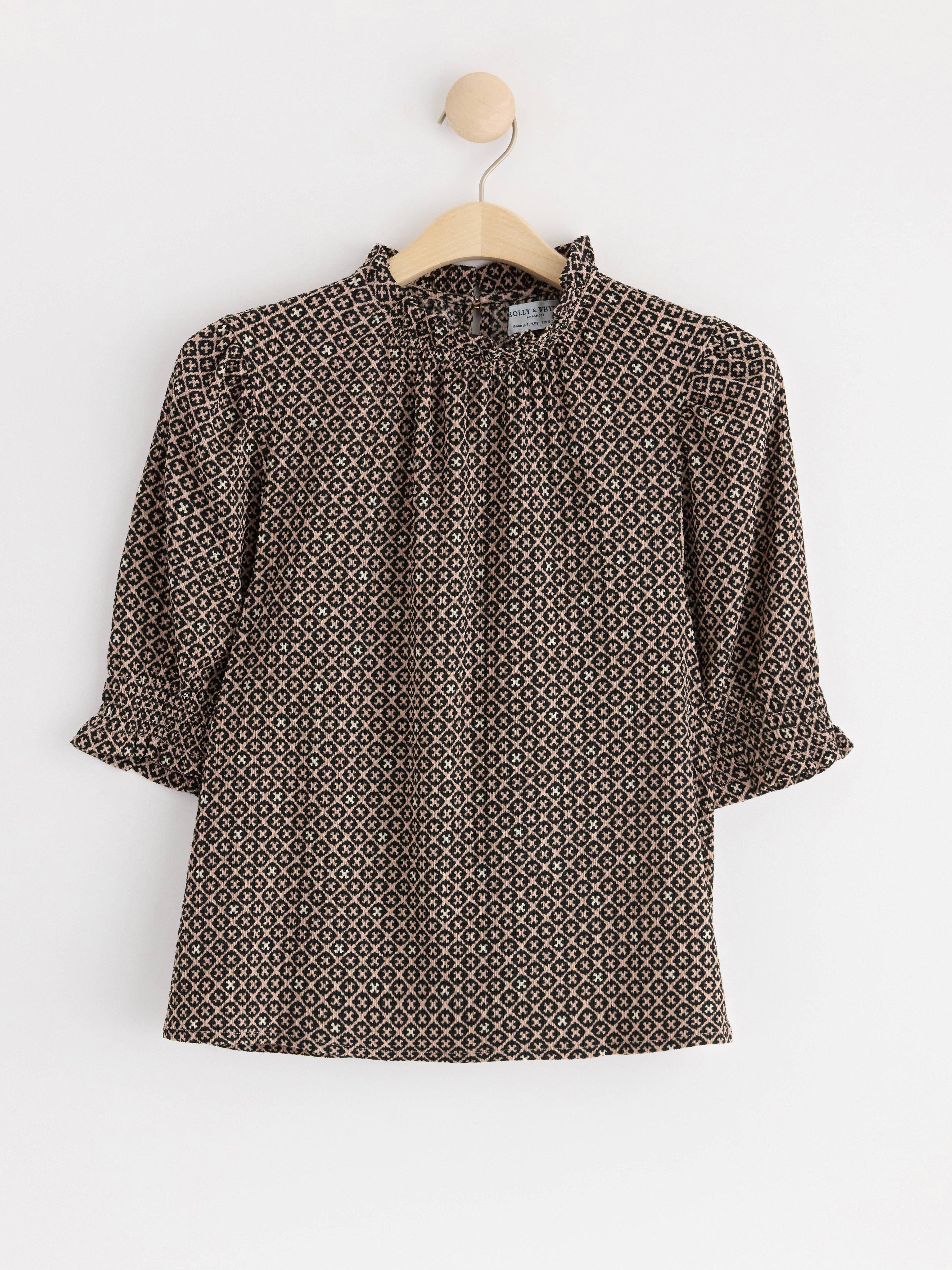 Puff sleeve blouse Black