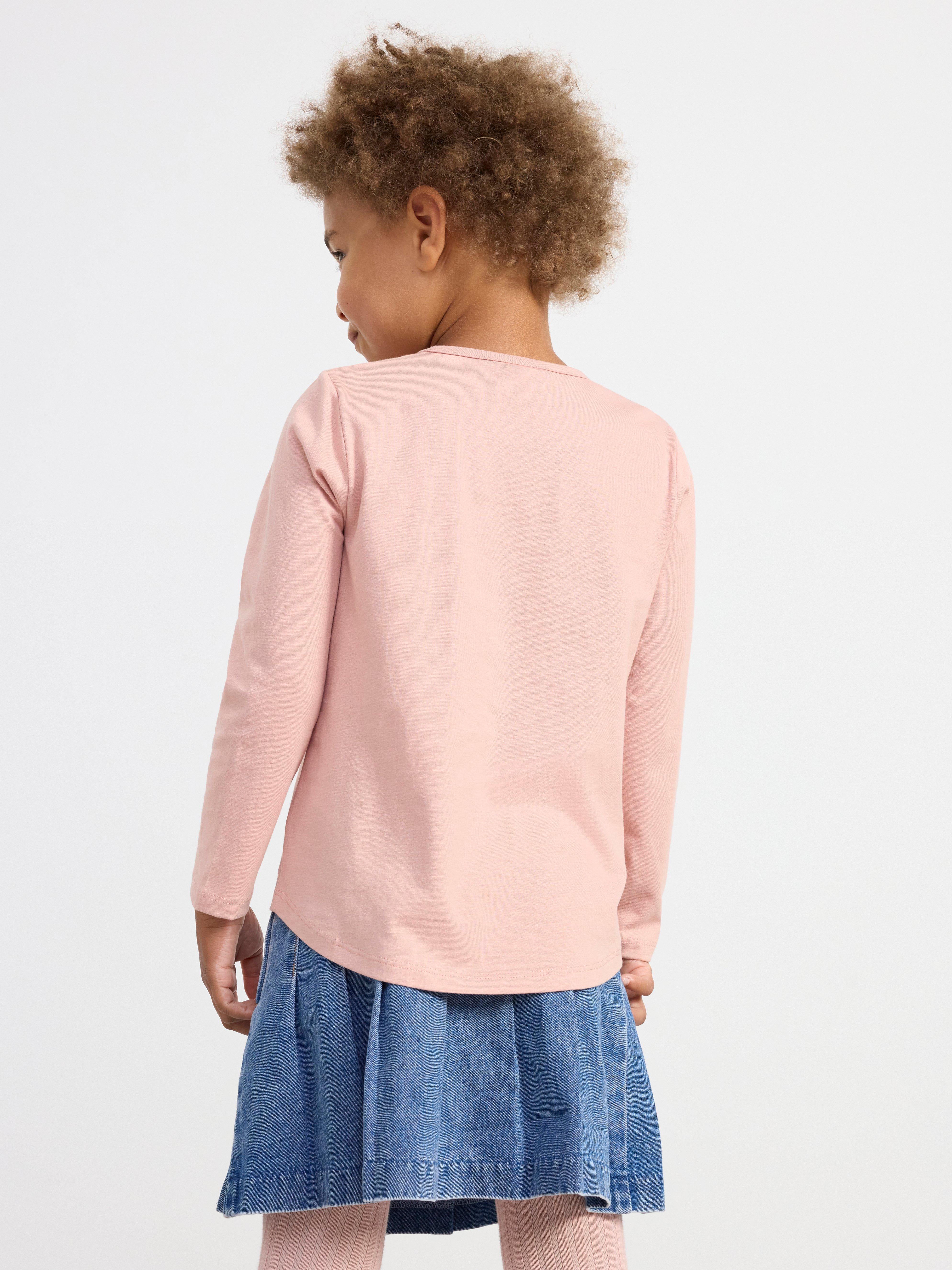 Long sleeve top with squirrel Dusty Pink