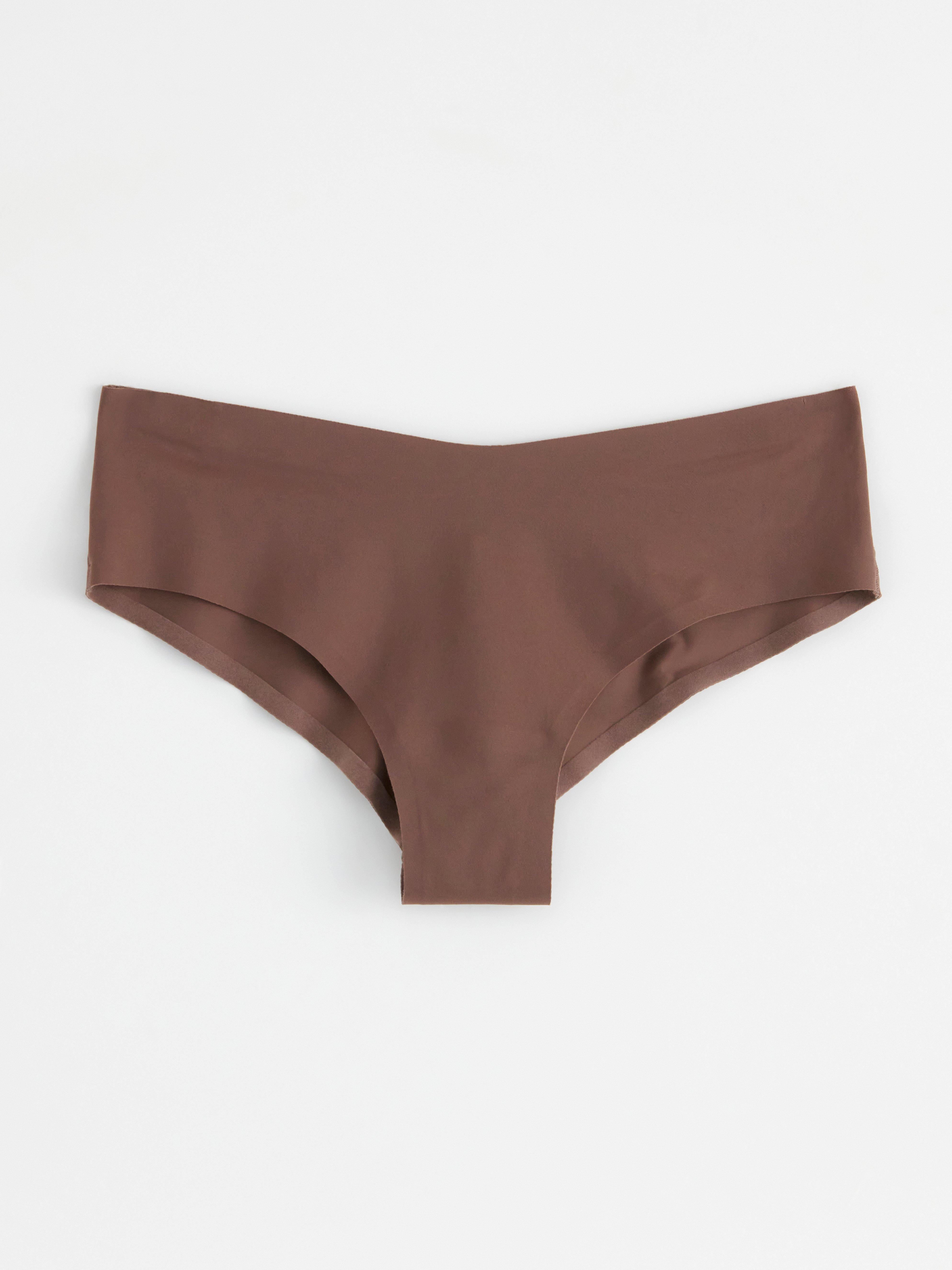 Brazilian regular invisible briefs Dark Dusty Brown