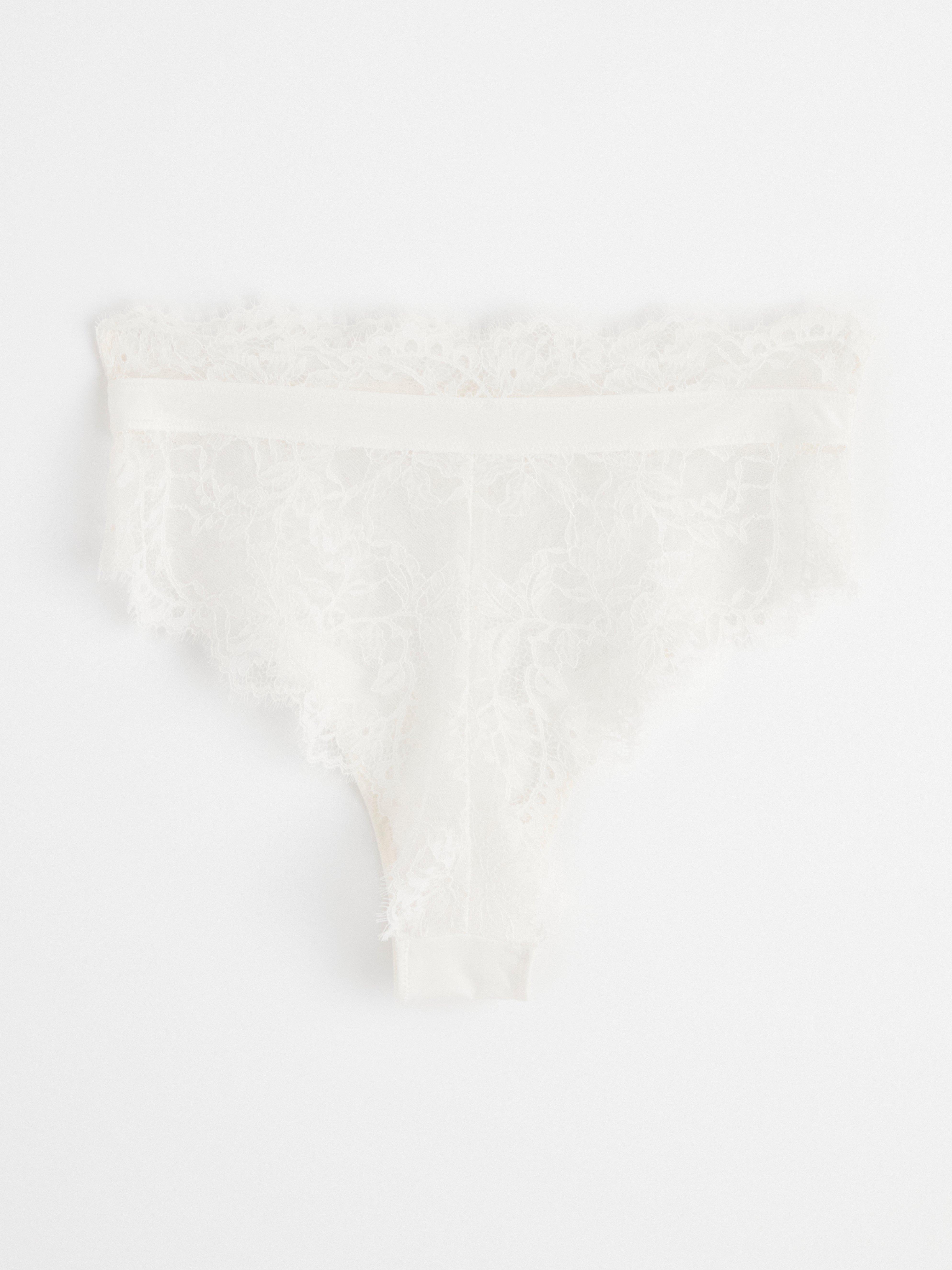Brazilian high waist briefs Light White