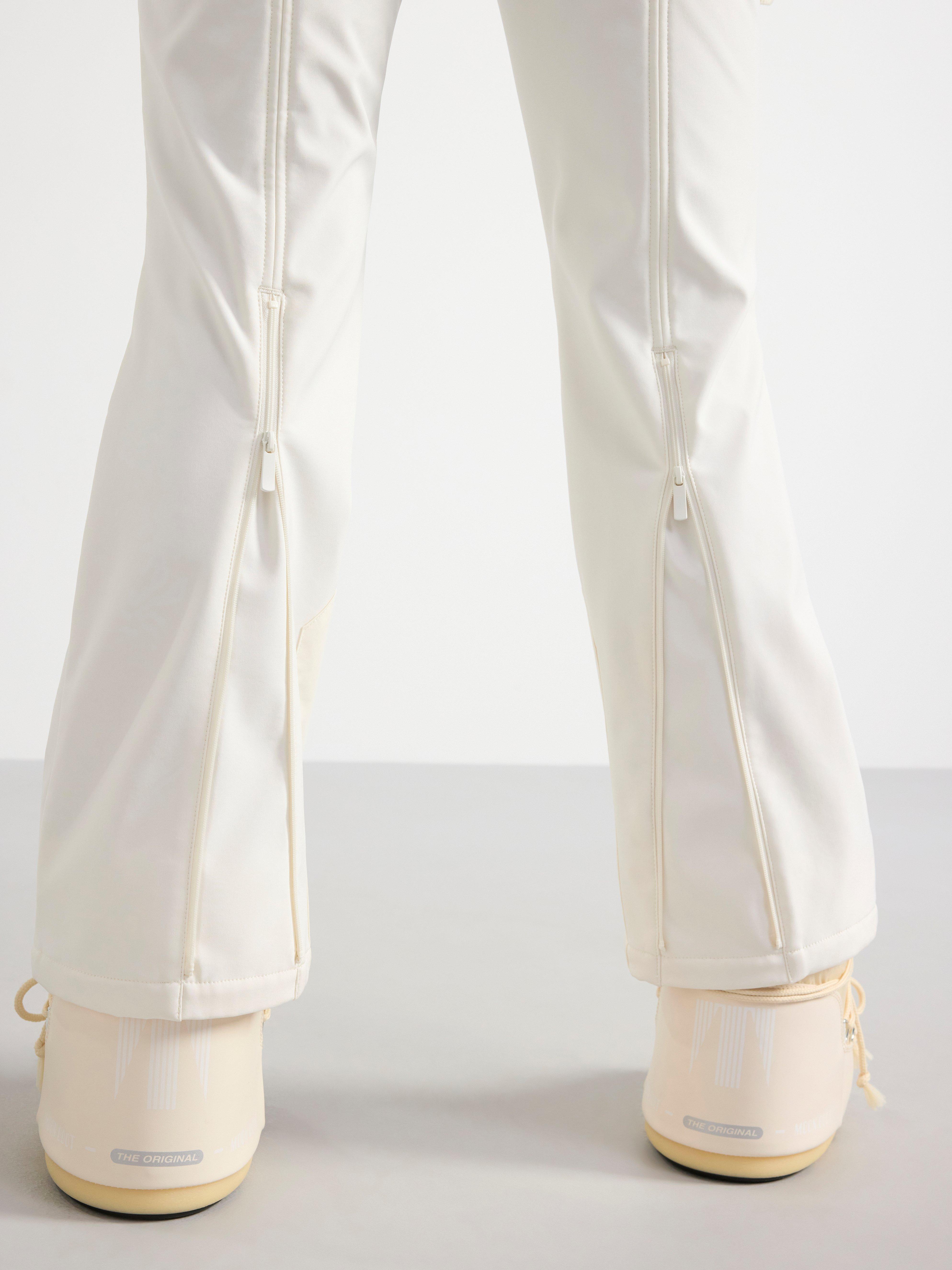 Ski trousers in softshell Light White