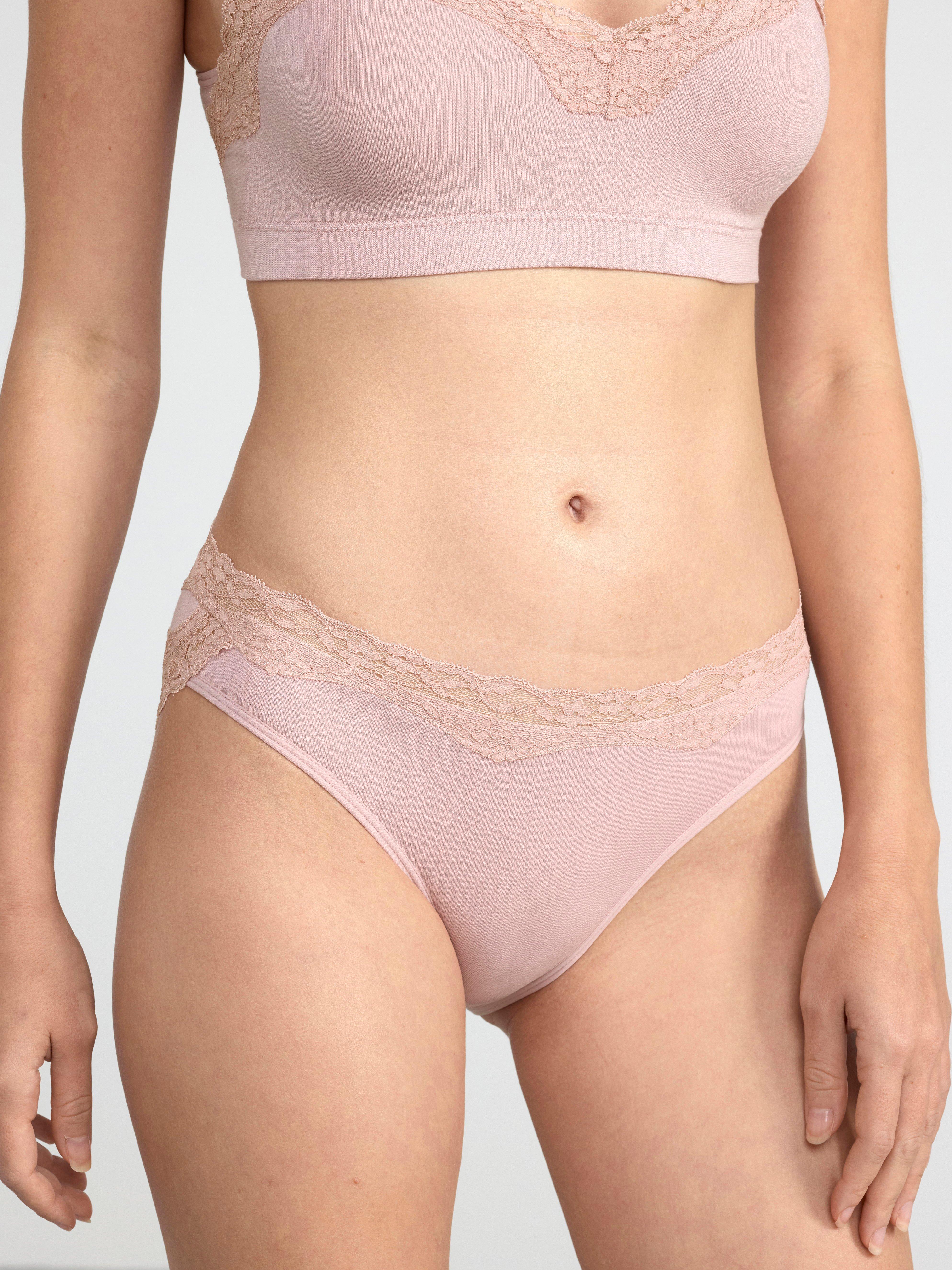 Bikini regular waist briefs Dusty Pink