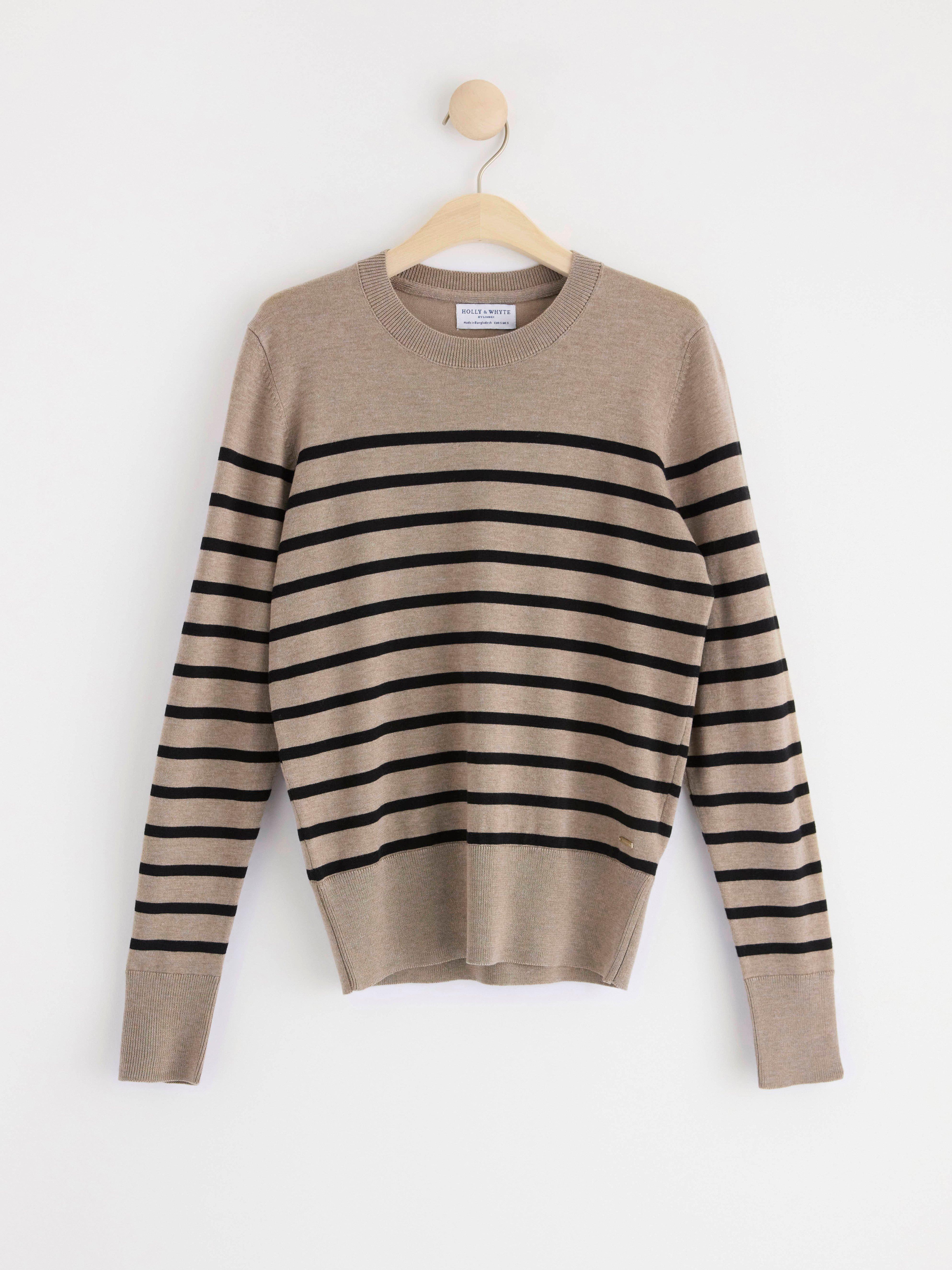 Jumper fine-knitted Light Brown Melange