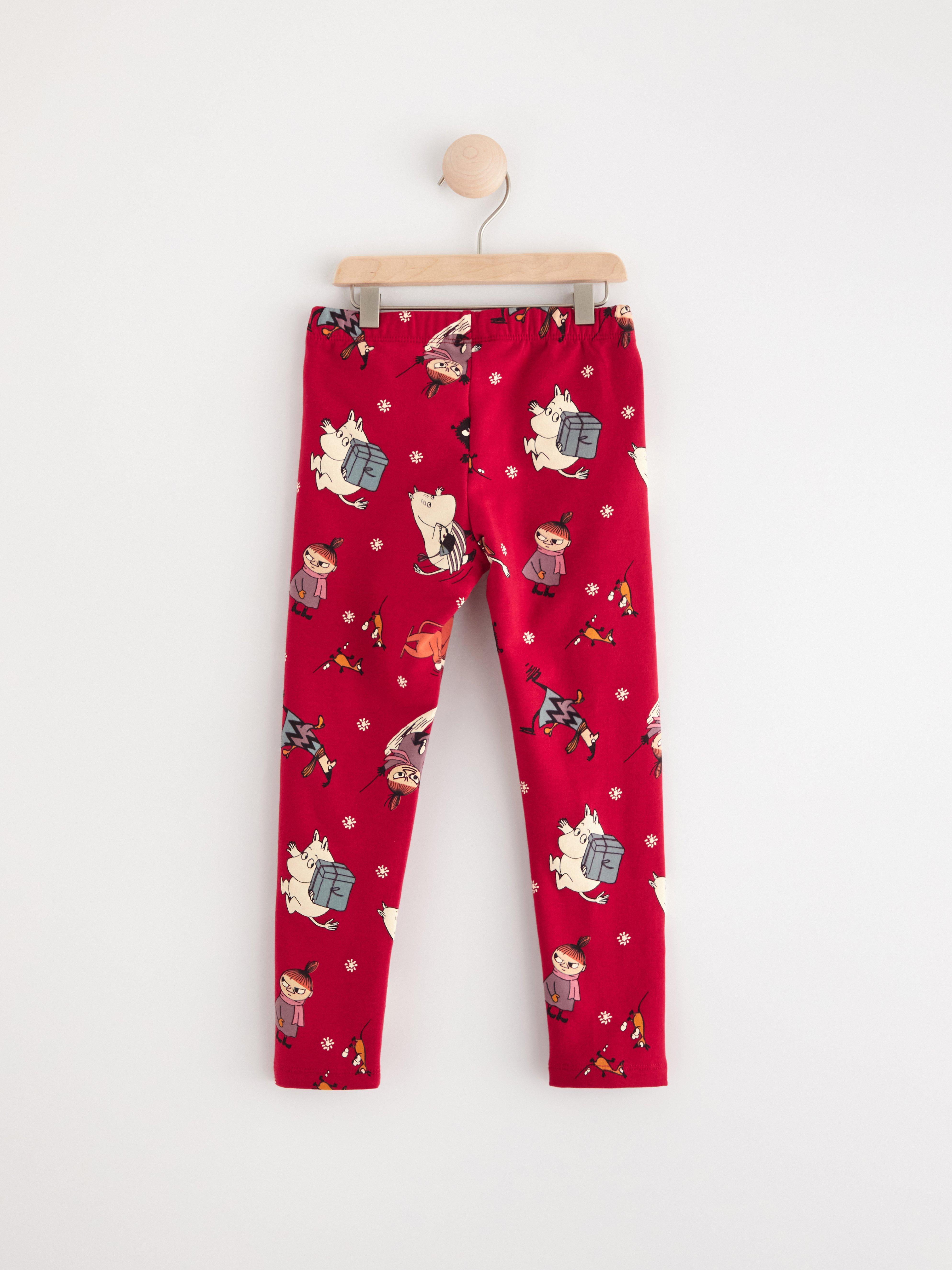 Leggings with Moomin Dark Red