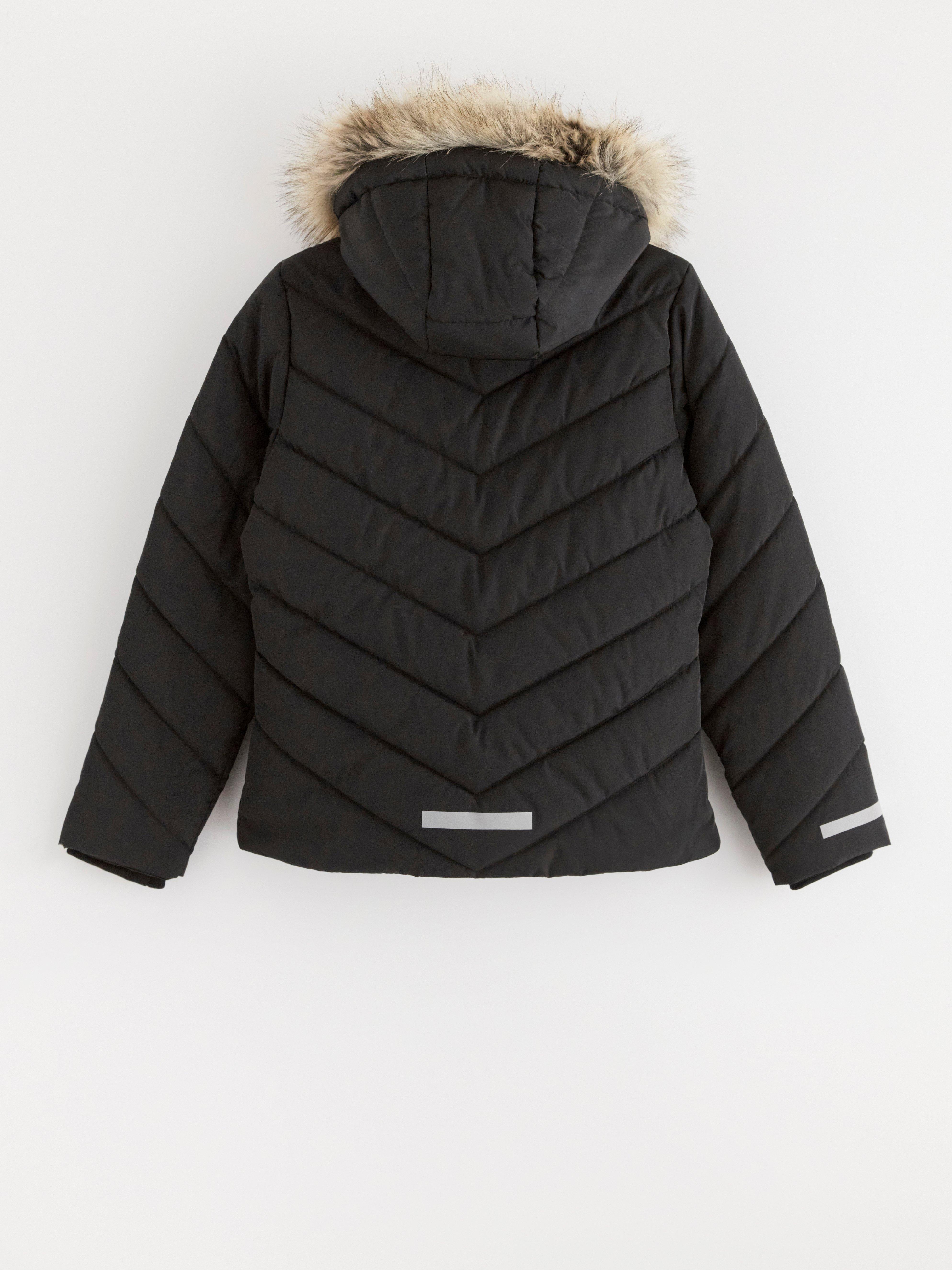 Water repellent padded jacket Black