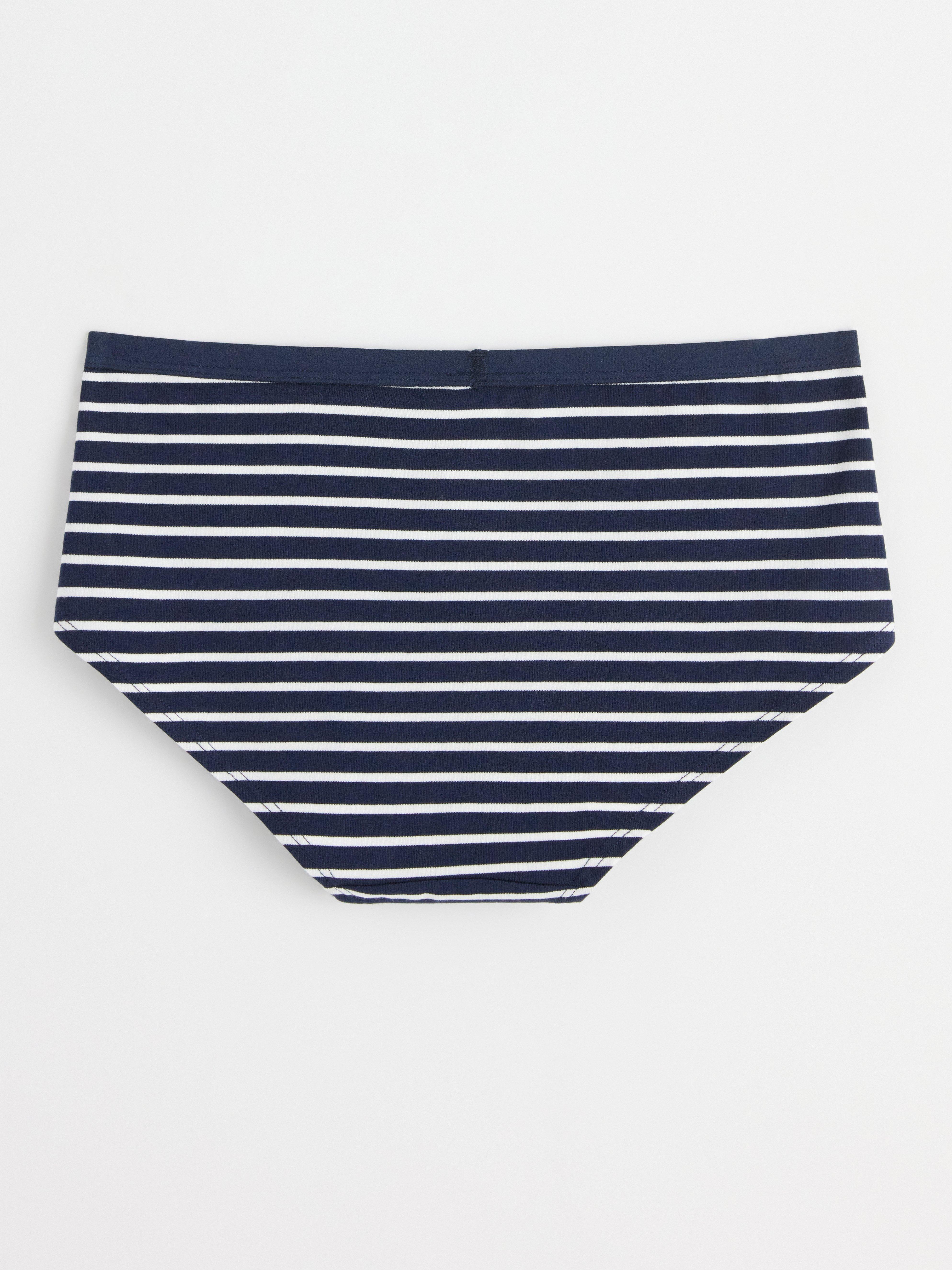 Regular waist briefs with stripes Navy
