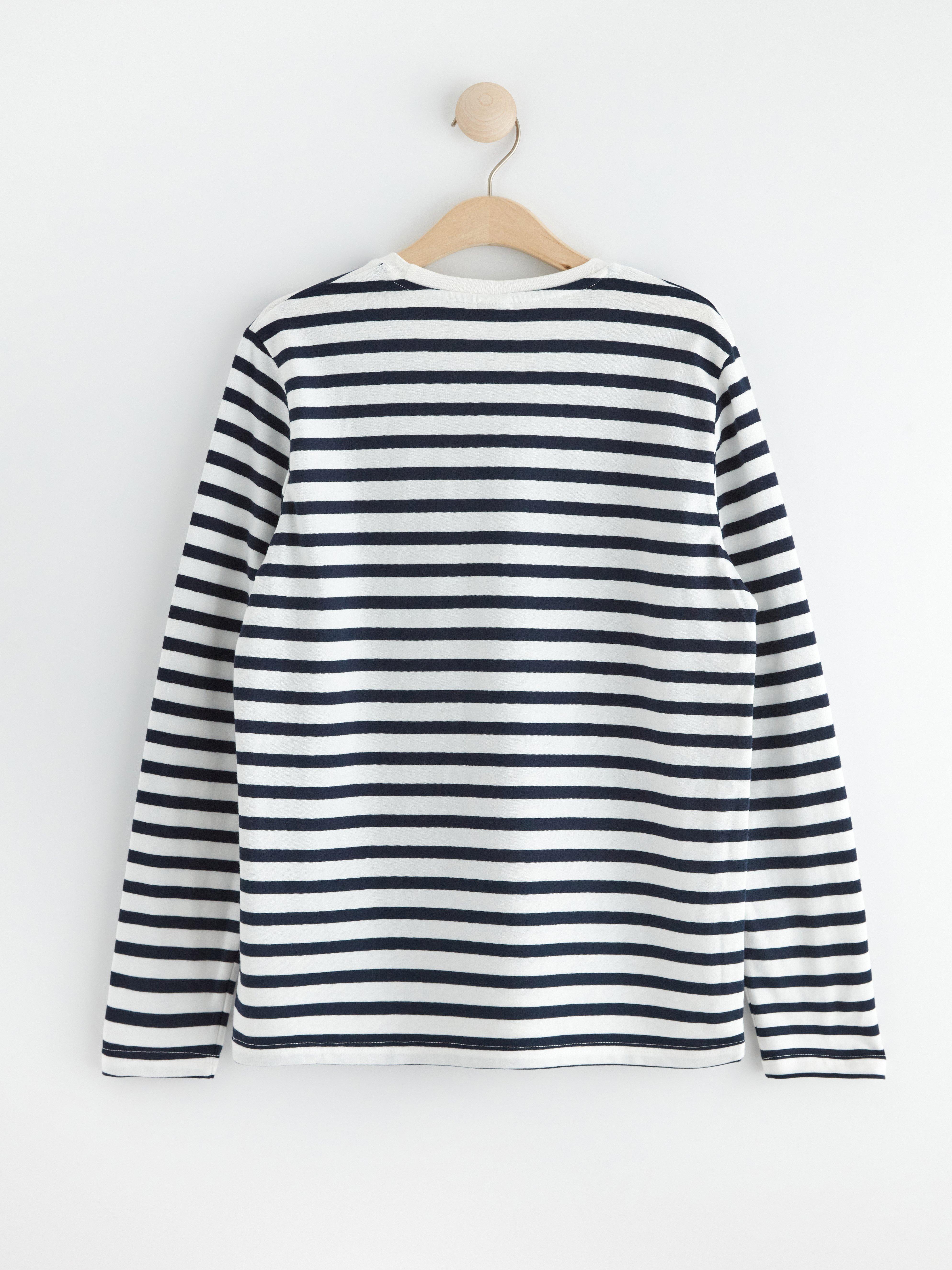 Top with stripes Light Dusty White