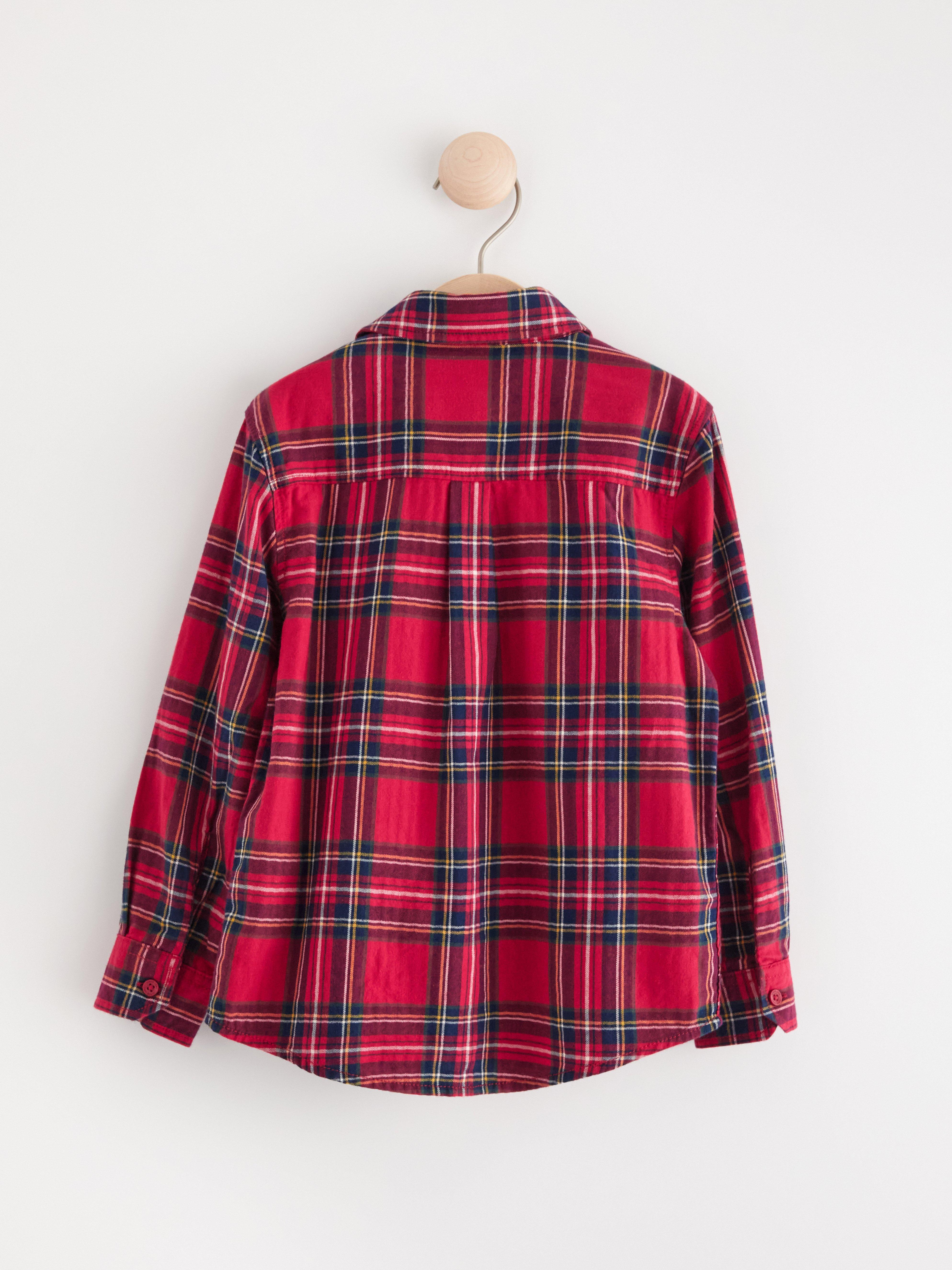 Checked flannel shirt Dark Red