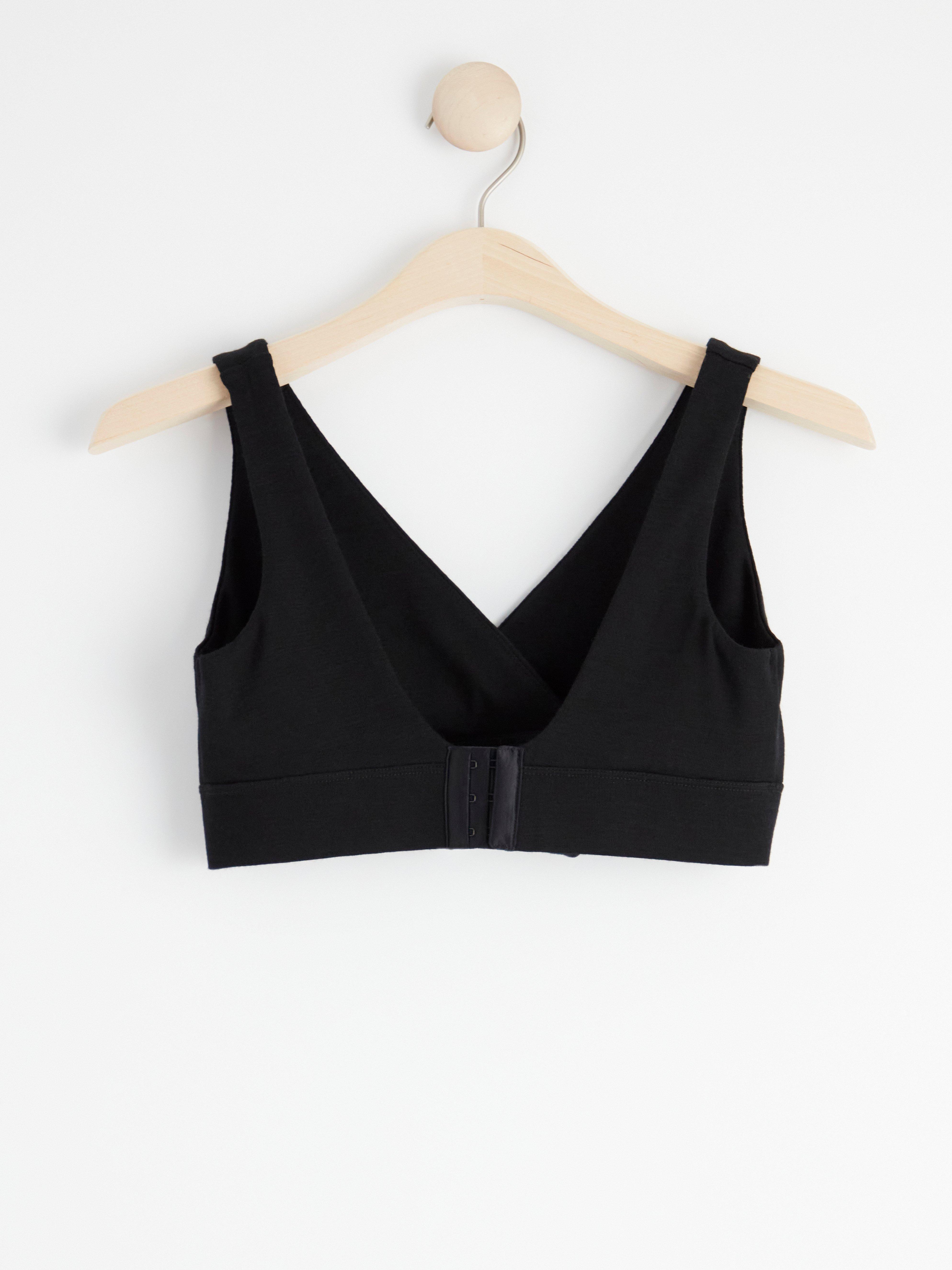 MOM Merino wool nursing bra Black