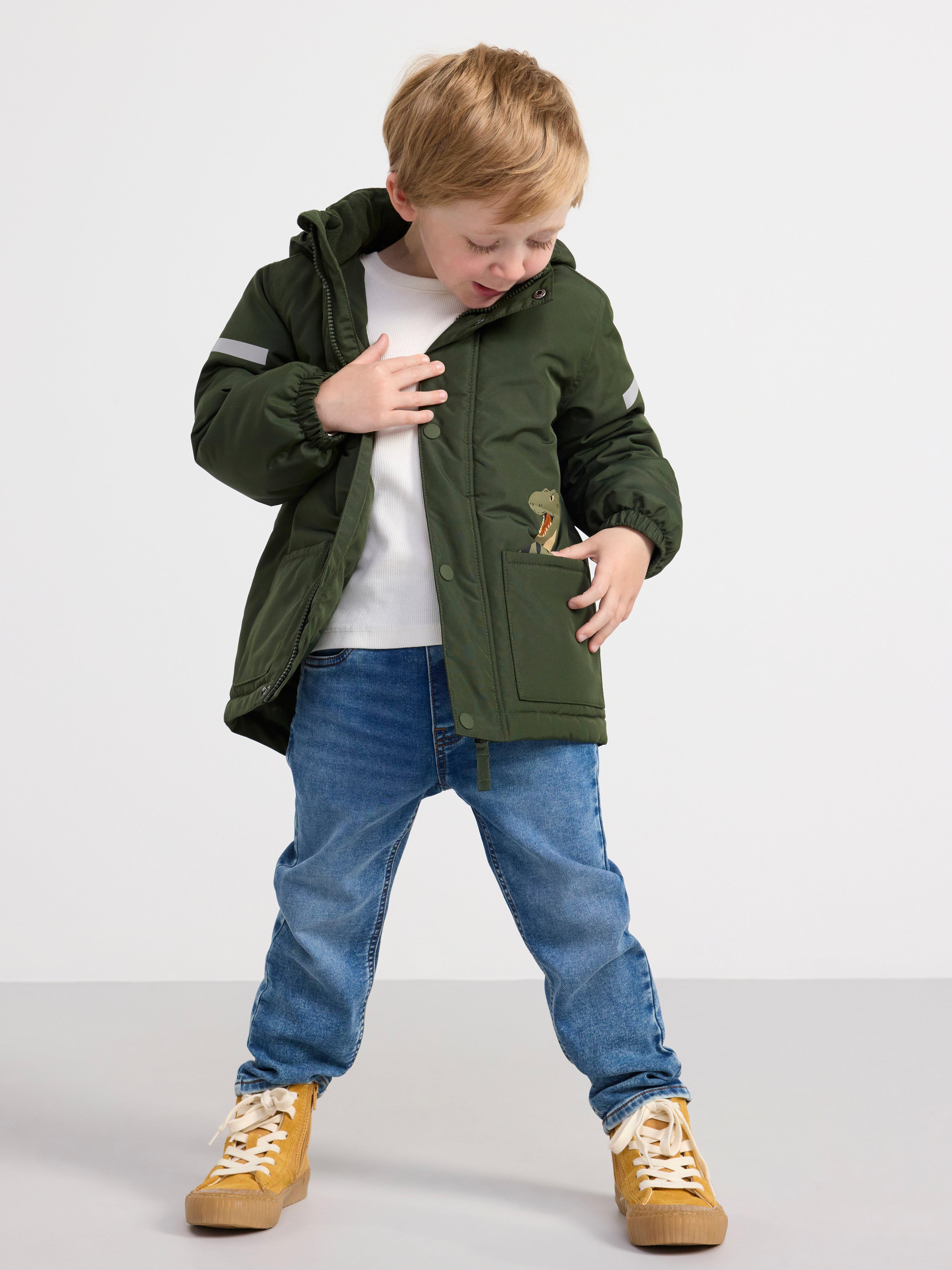 Water repellent padded jacket Dark dusty green