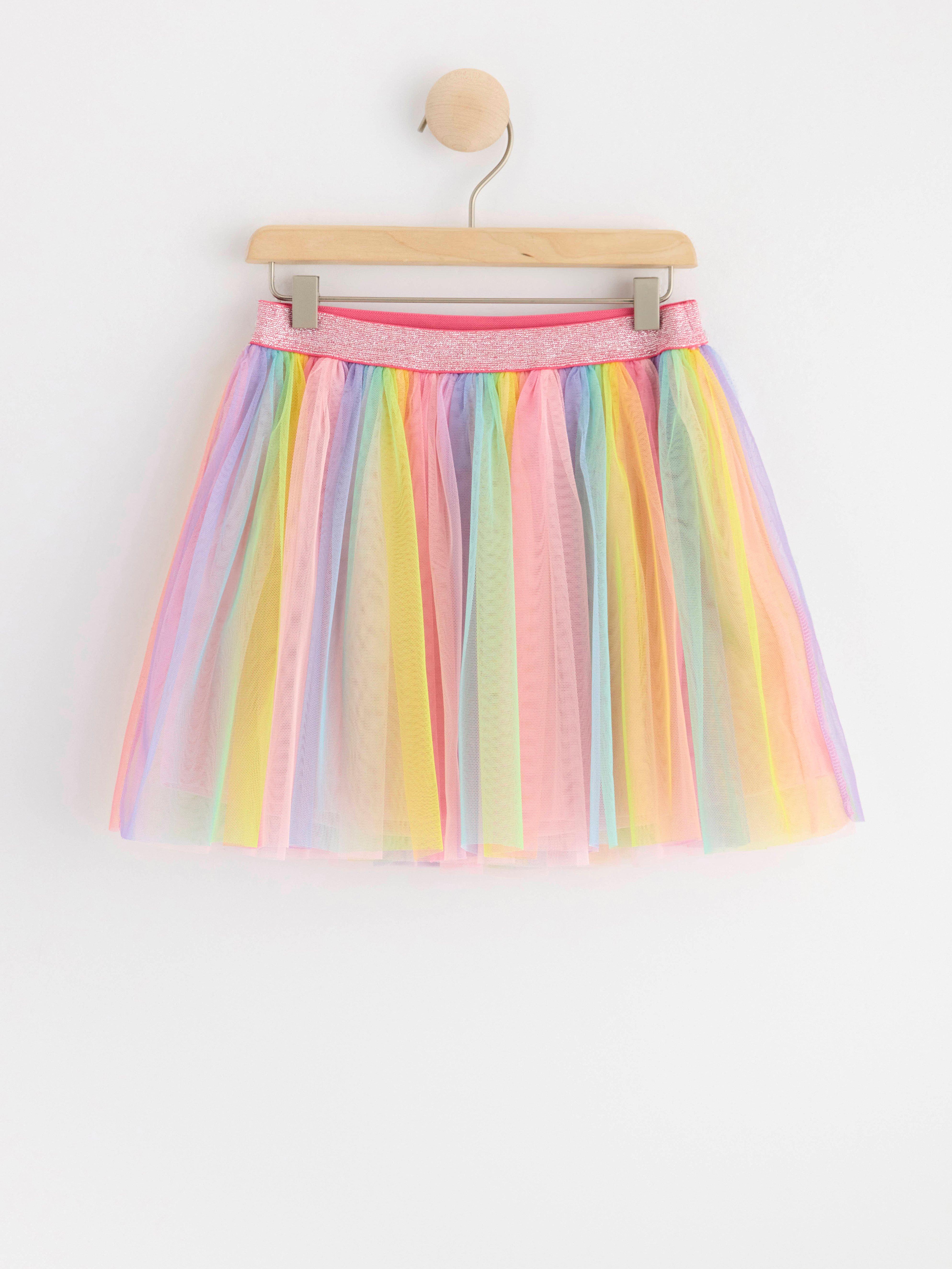 Rainbow tulle skirt Light Pink
