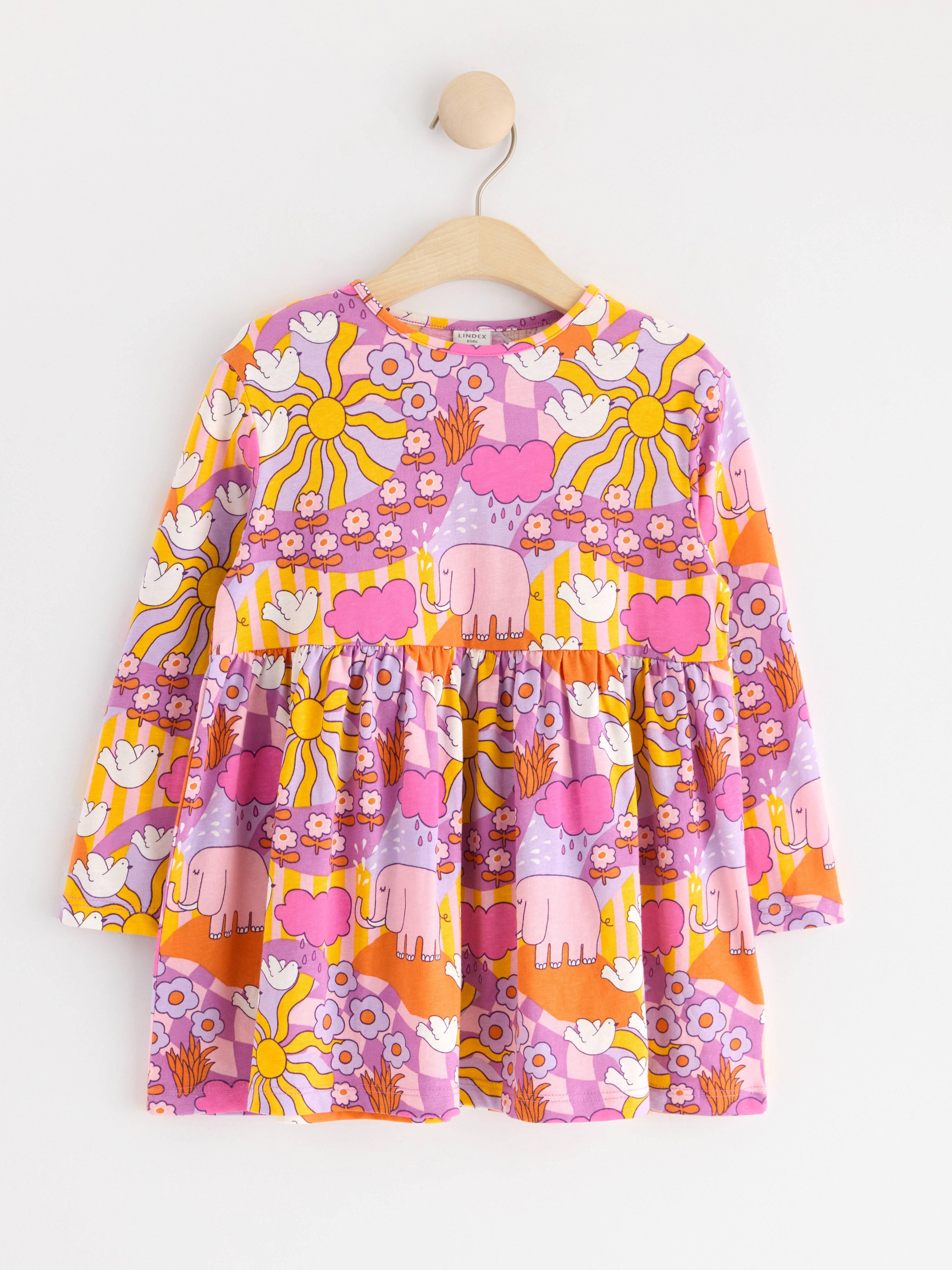 Tunic with allover pattern Pink