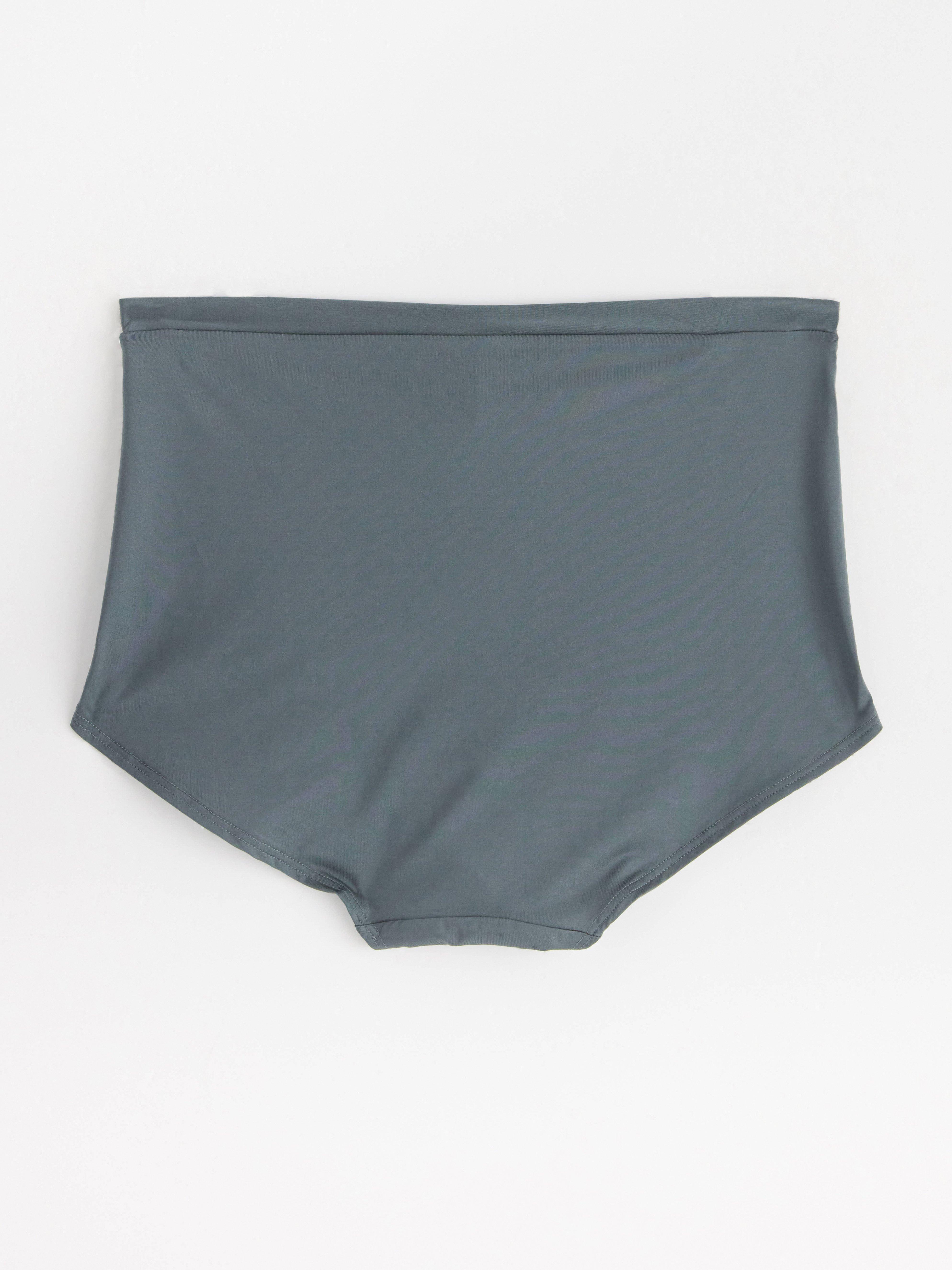 High waist brief with lace Dark Grey