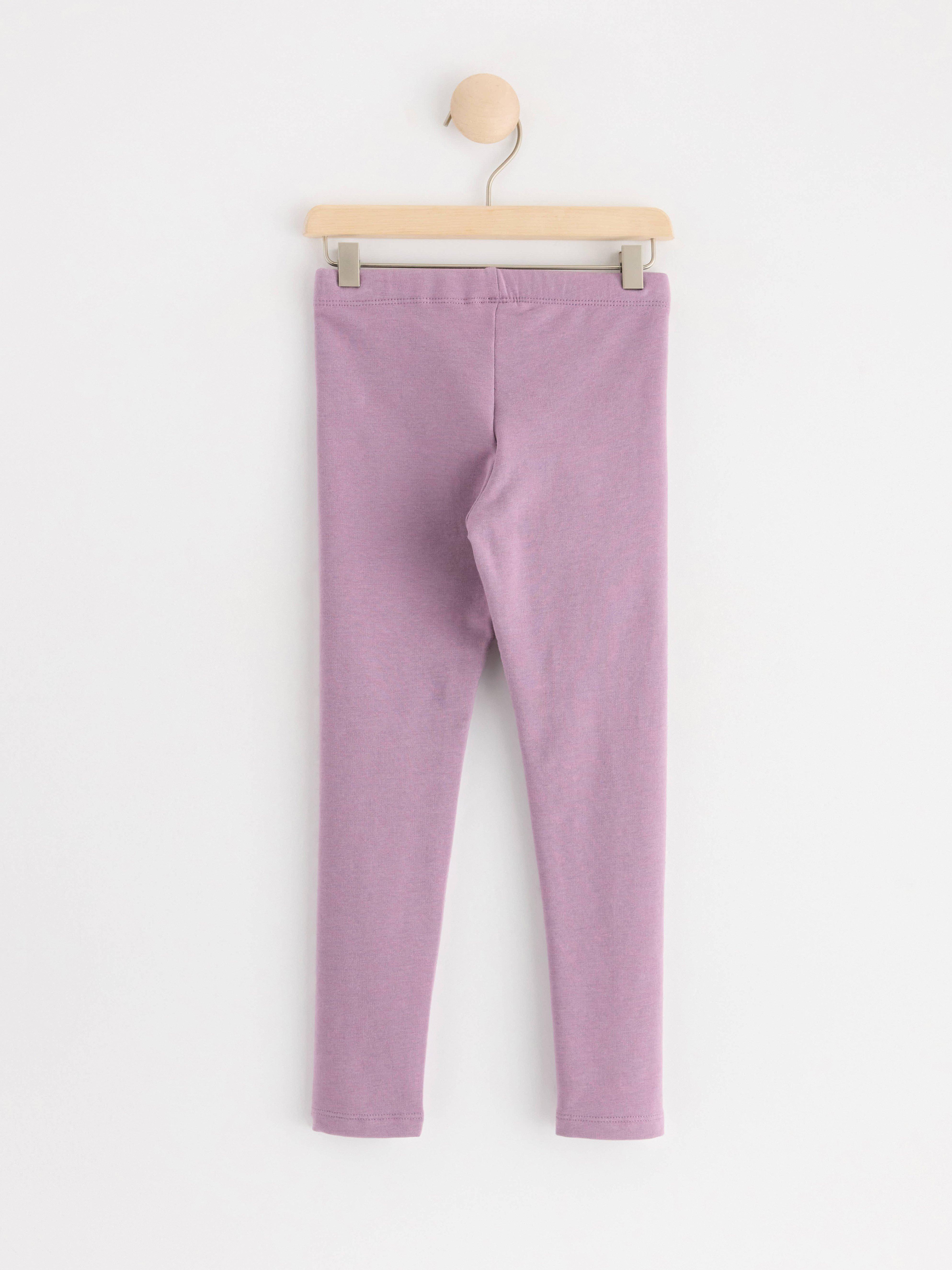 Extra durable leggings with brushed inside Light Dusty Lilac