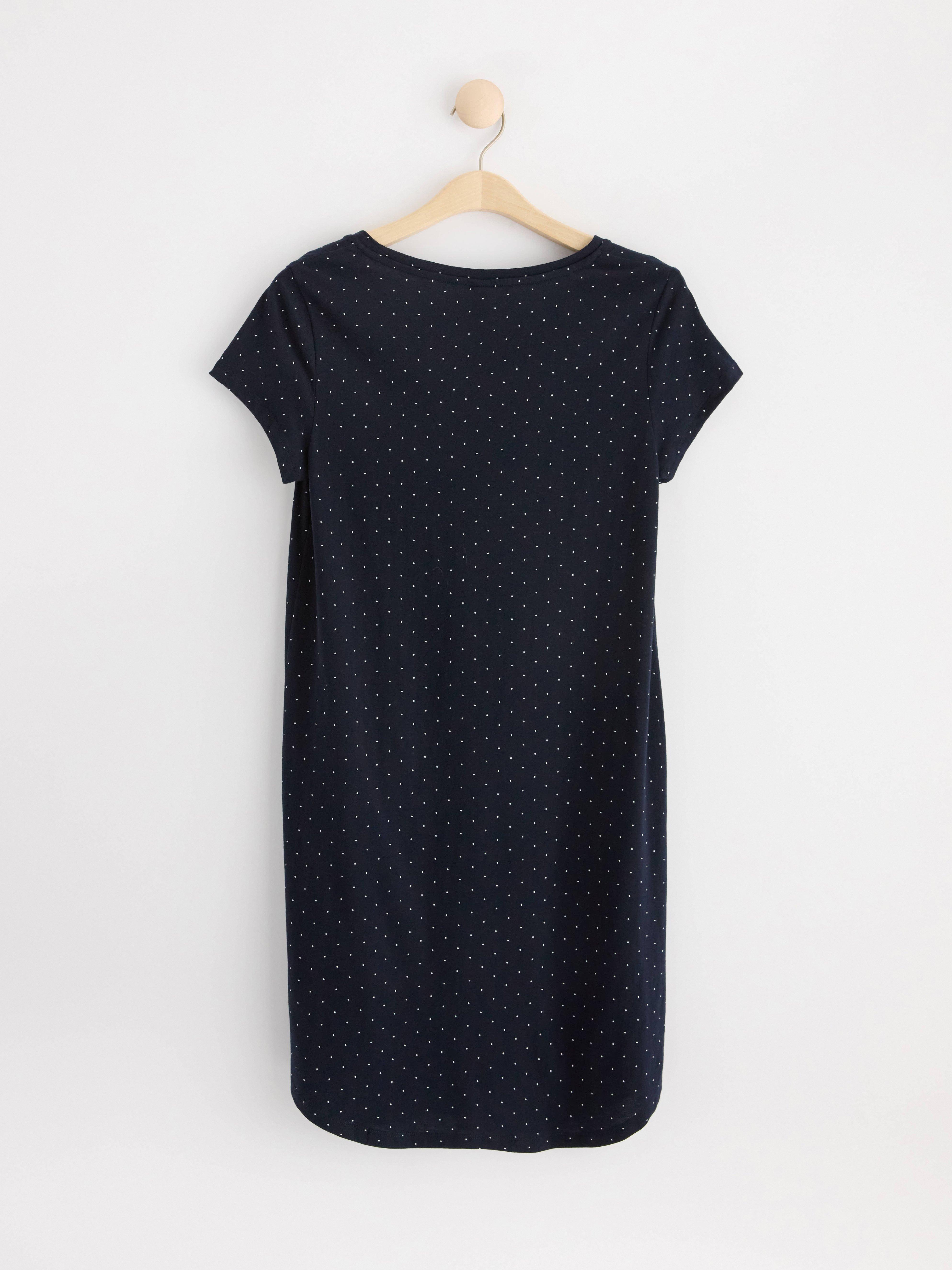 Night dress with dots Dark Blue