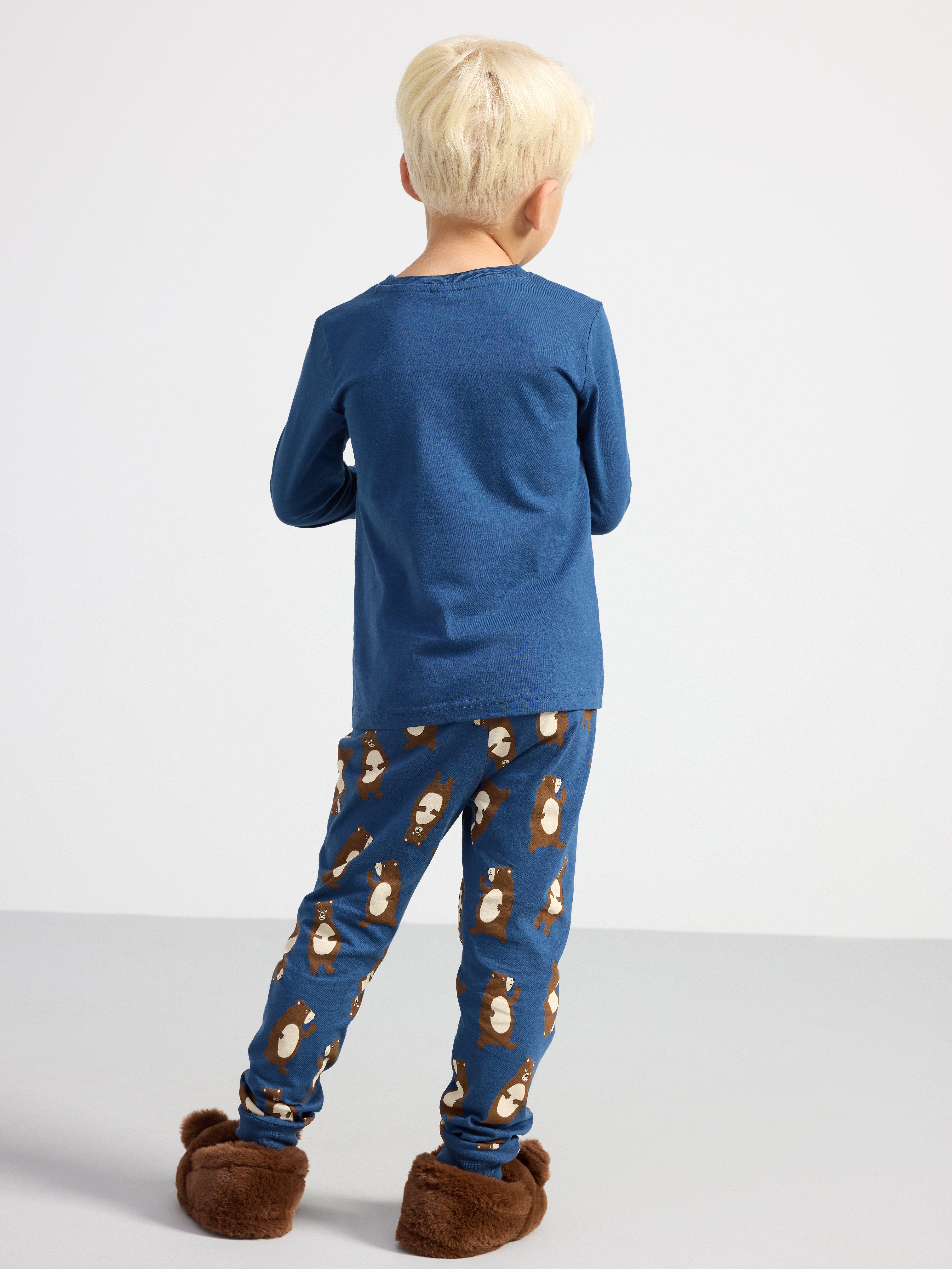 Pyjama set with animals Dark Dusty Blue