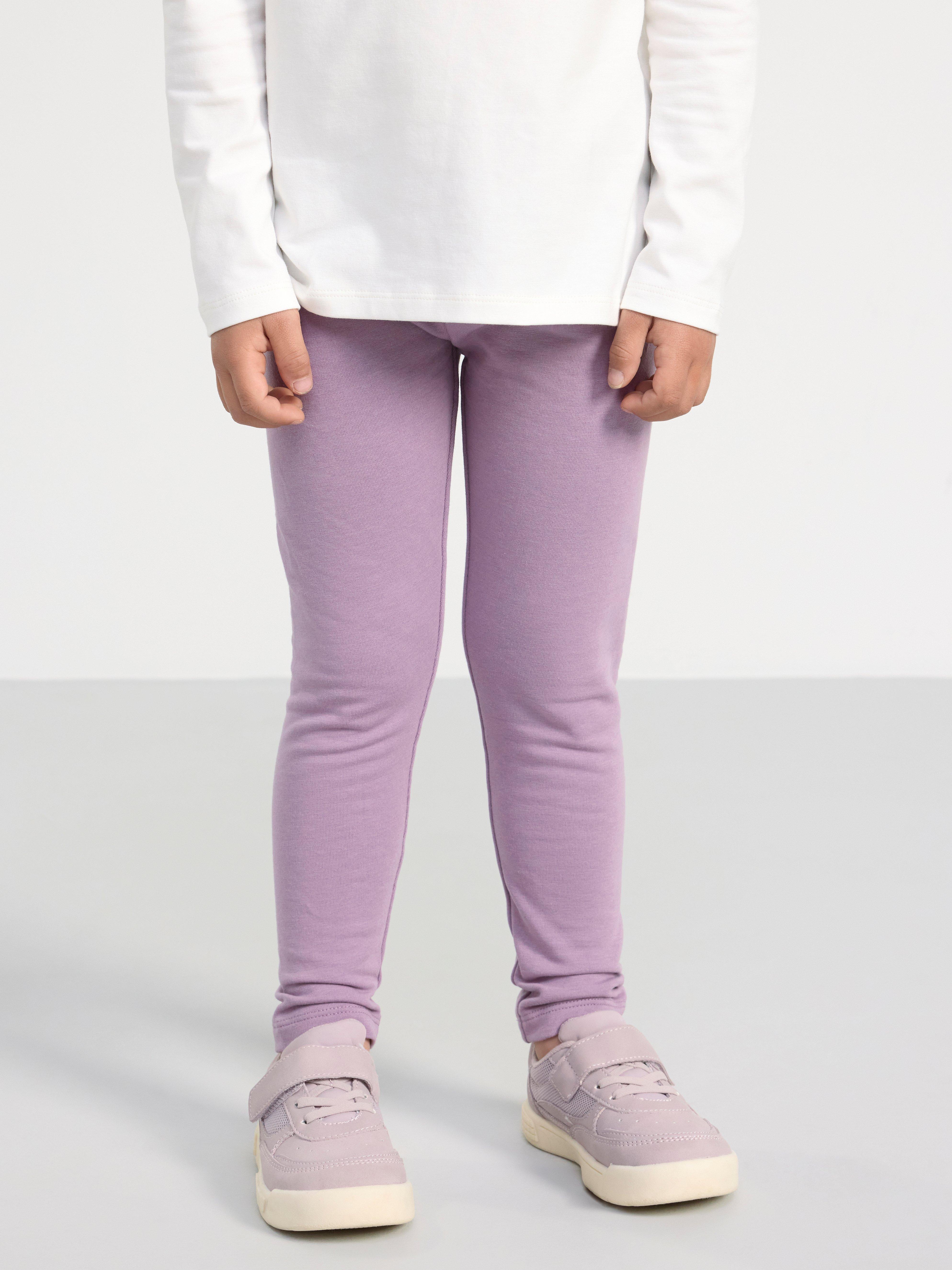 Extra durable leggings with brushed inside Light Dusty Lilac