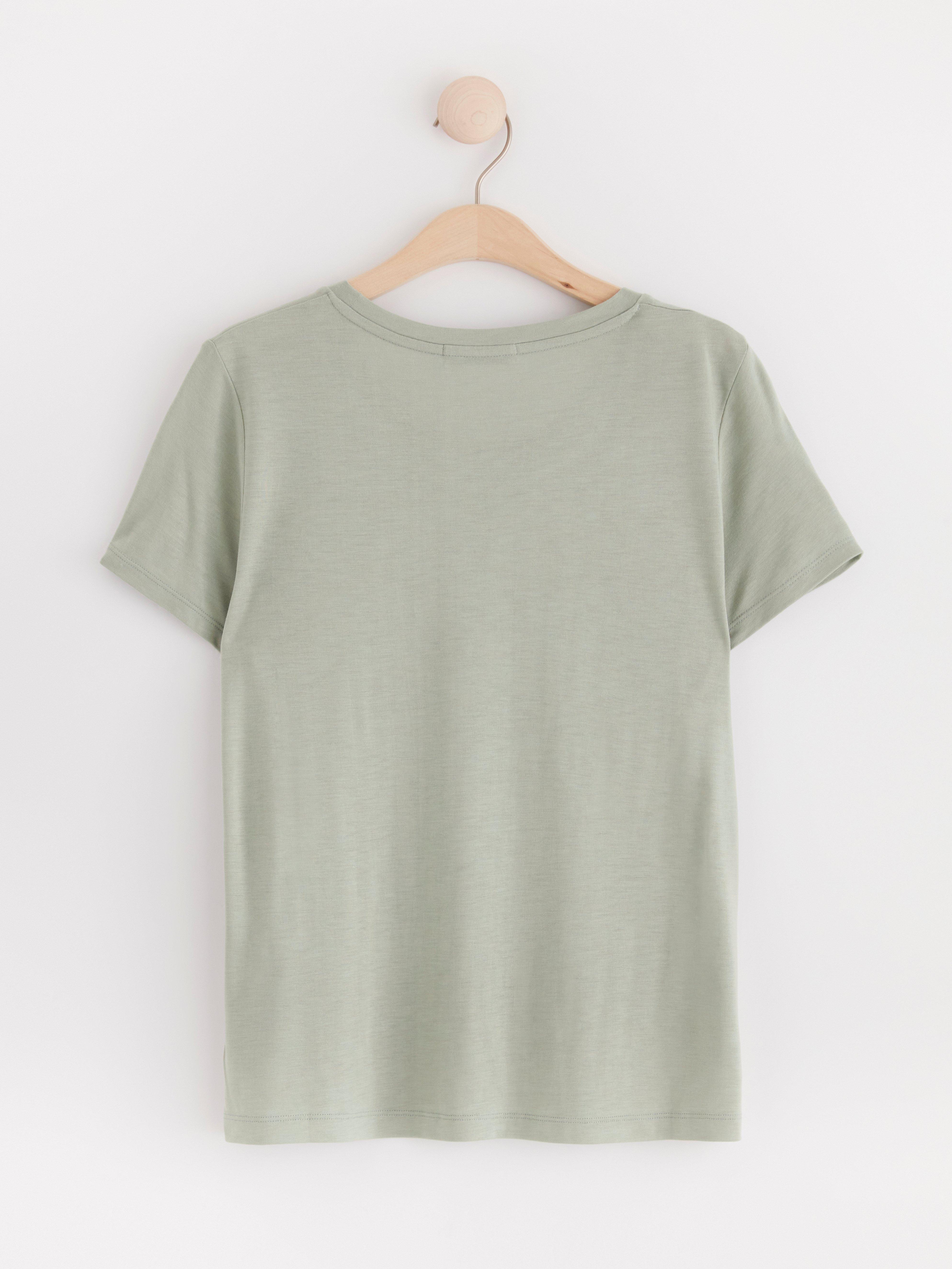 Short sleeve top Light dusty green