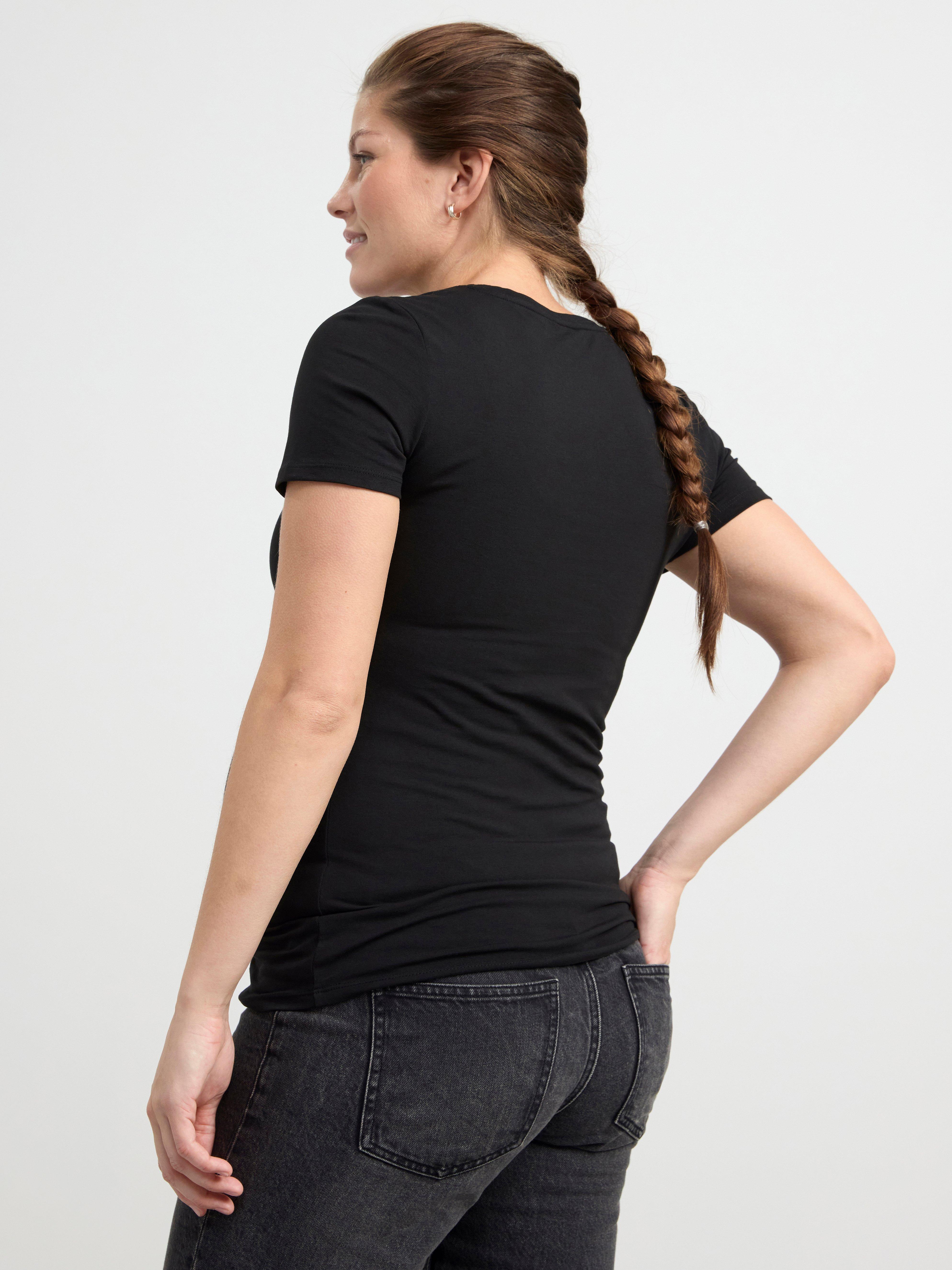 MOM Short sleeve cotton t-shirt Black