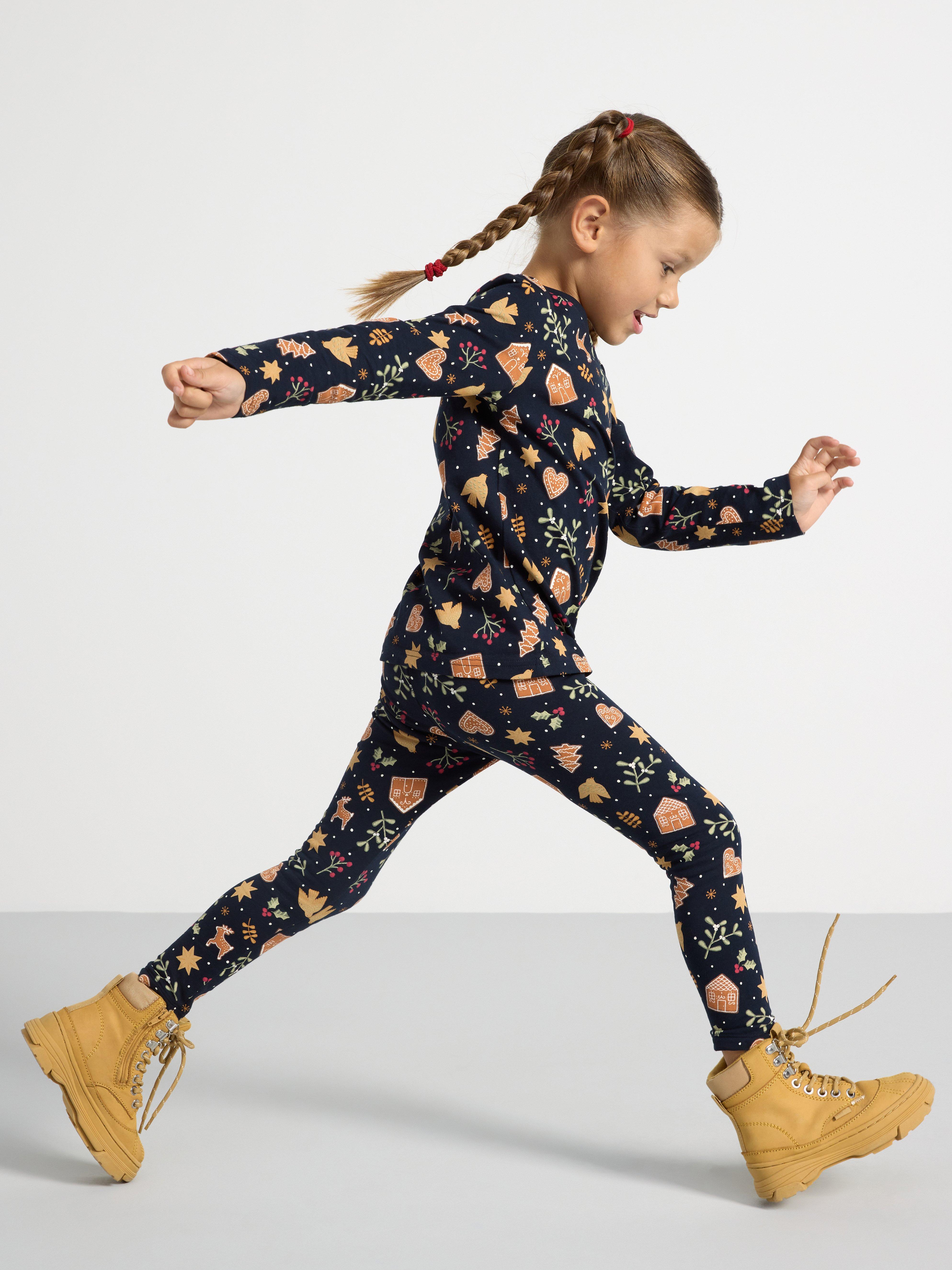 Leggings with gingerbread Dark Navy