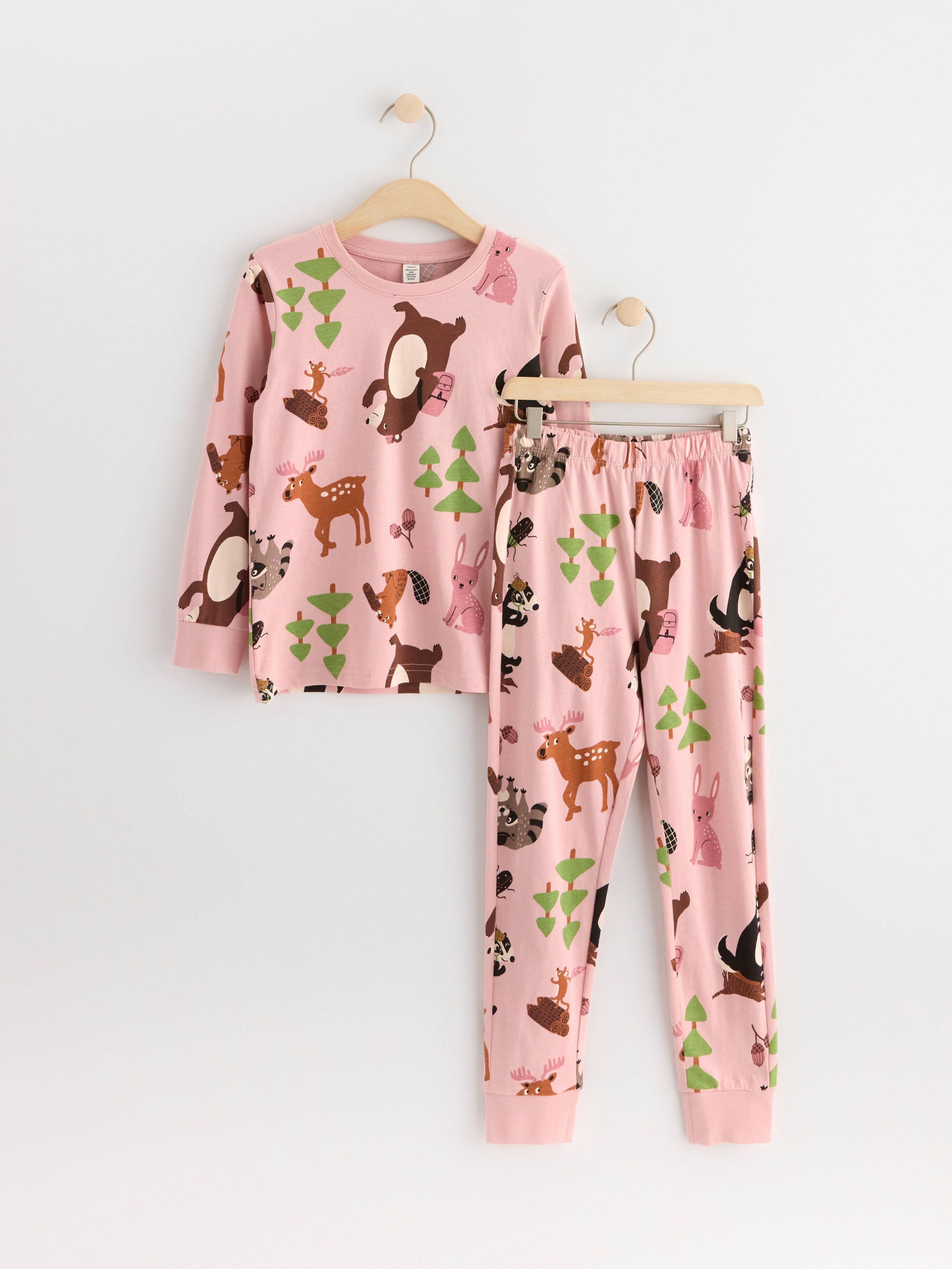 Pyjama set with forest print Light Pink