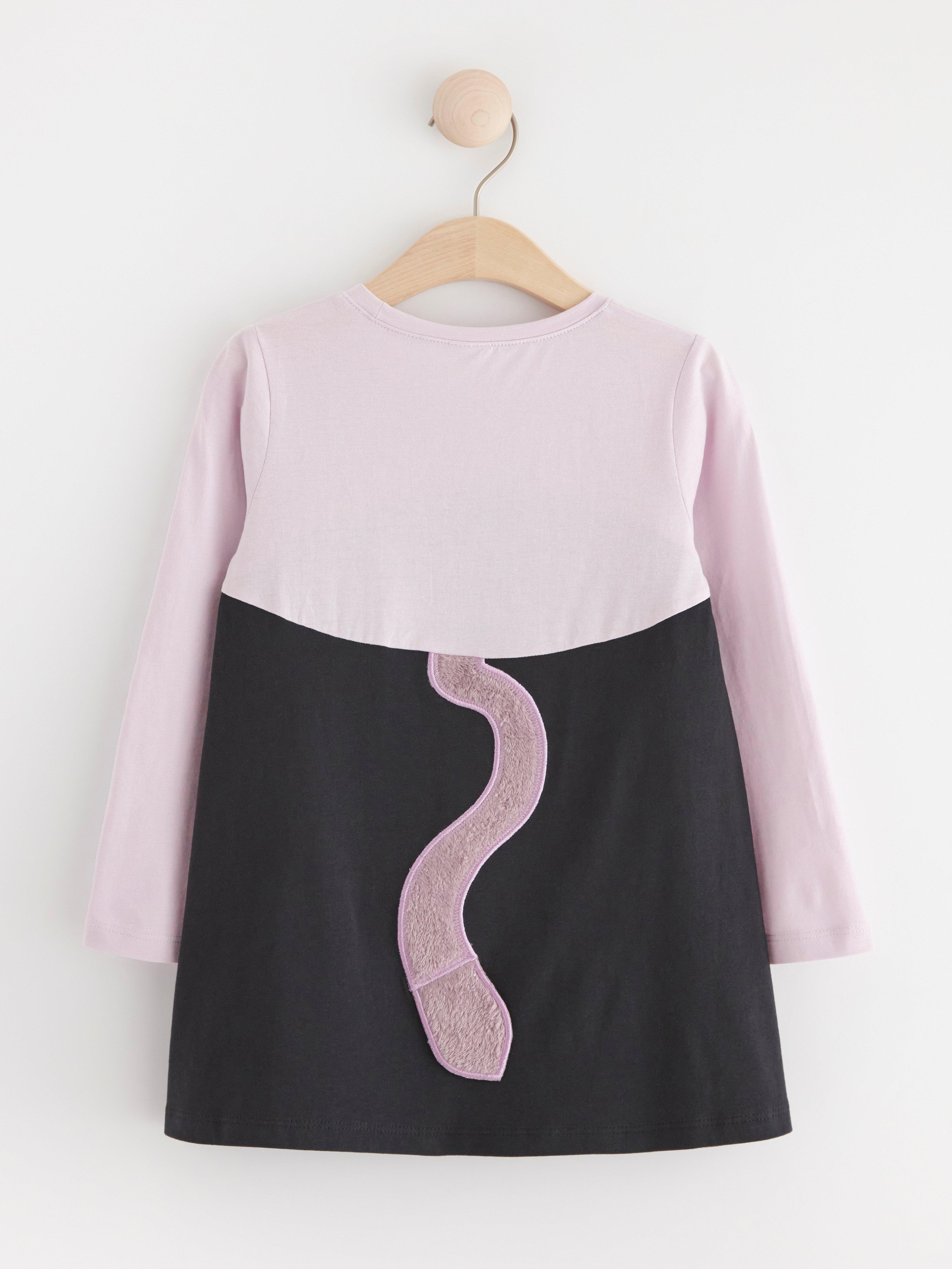 Tunic with cat Off black