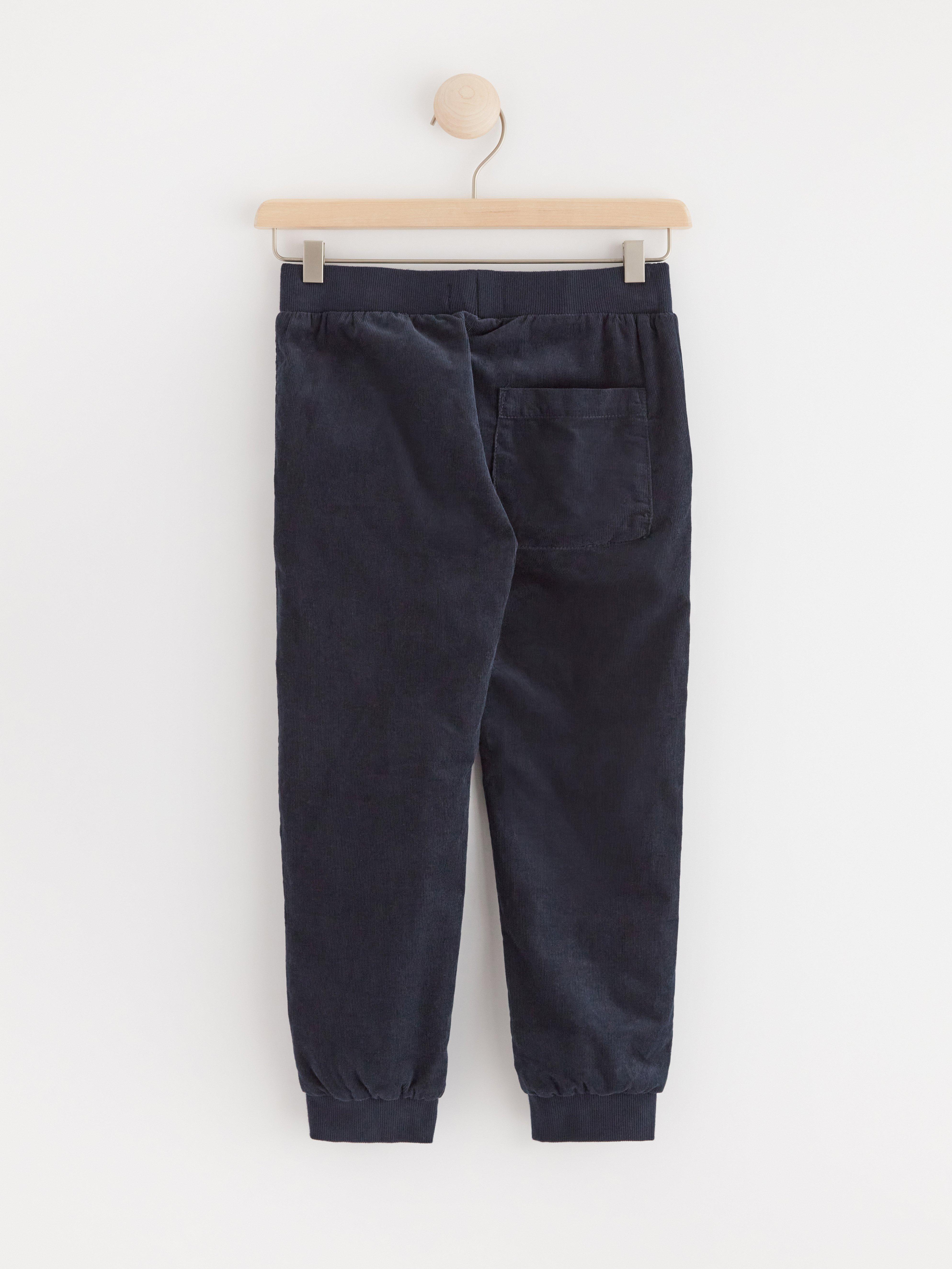 Lined corduroy trousers Dark Navy