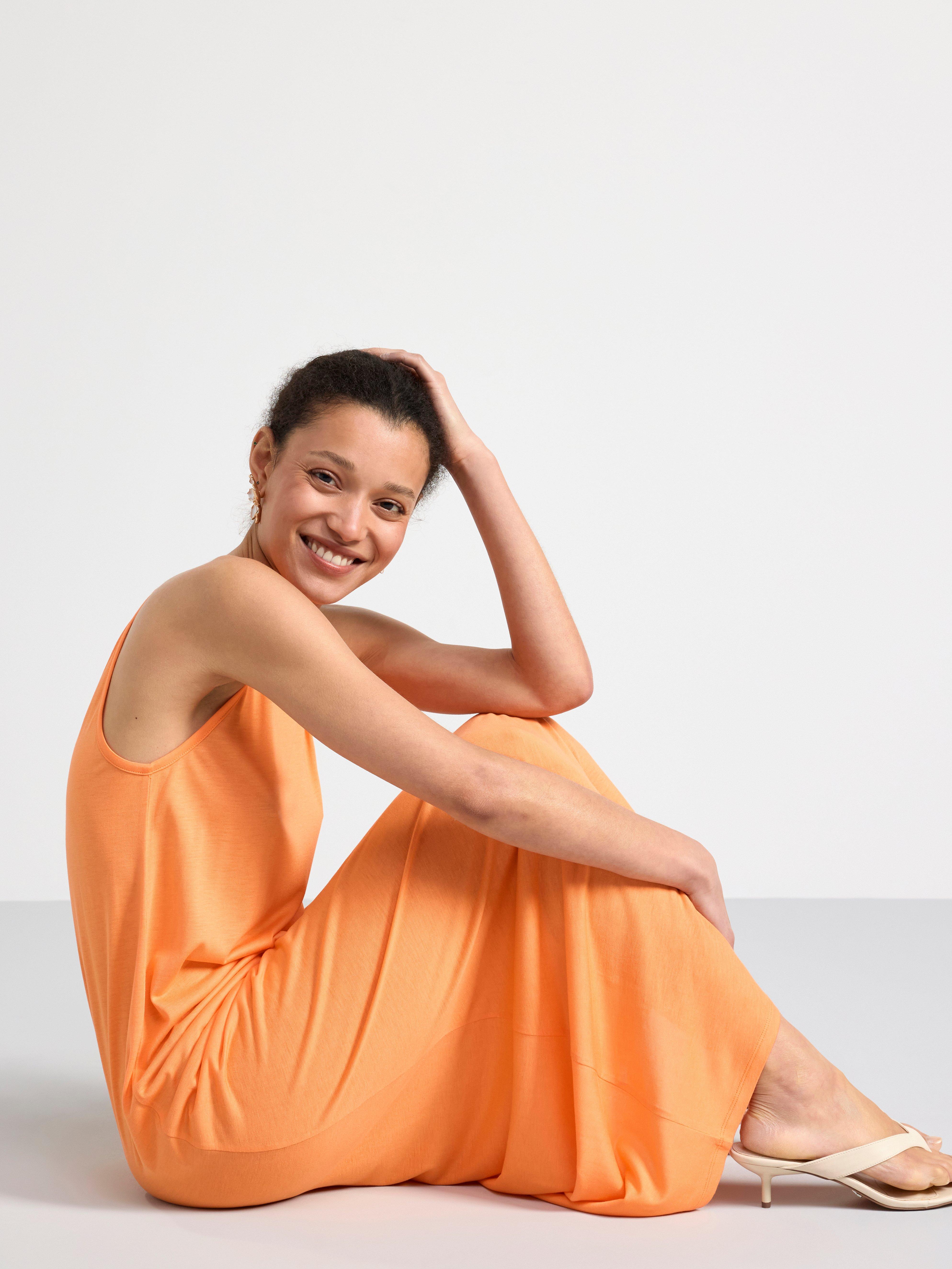Long slip on dress Light Orange