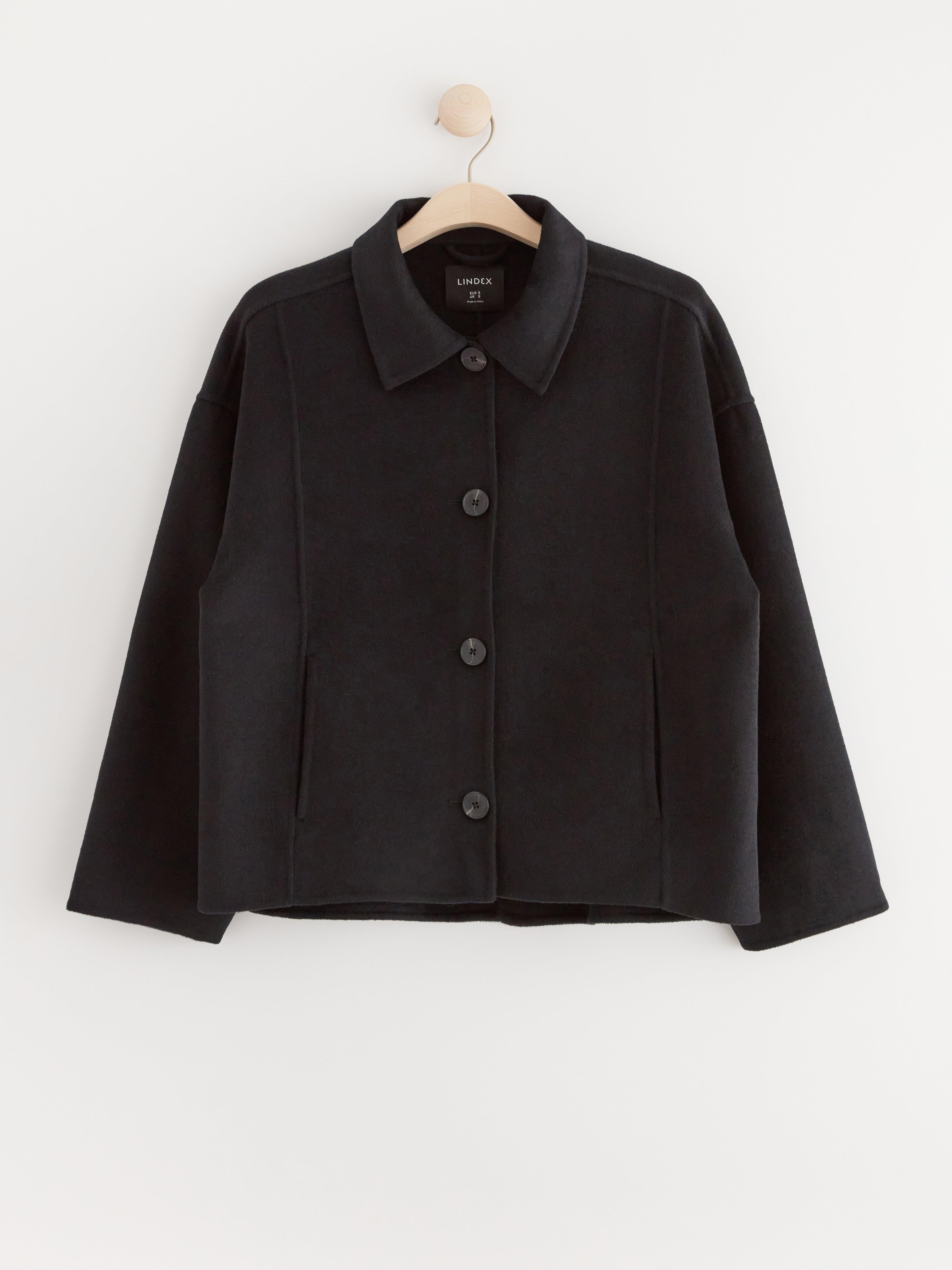 Jacket in wool blend Black
