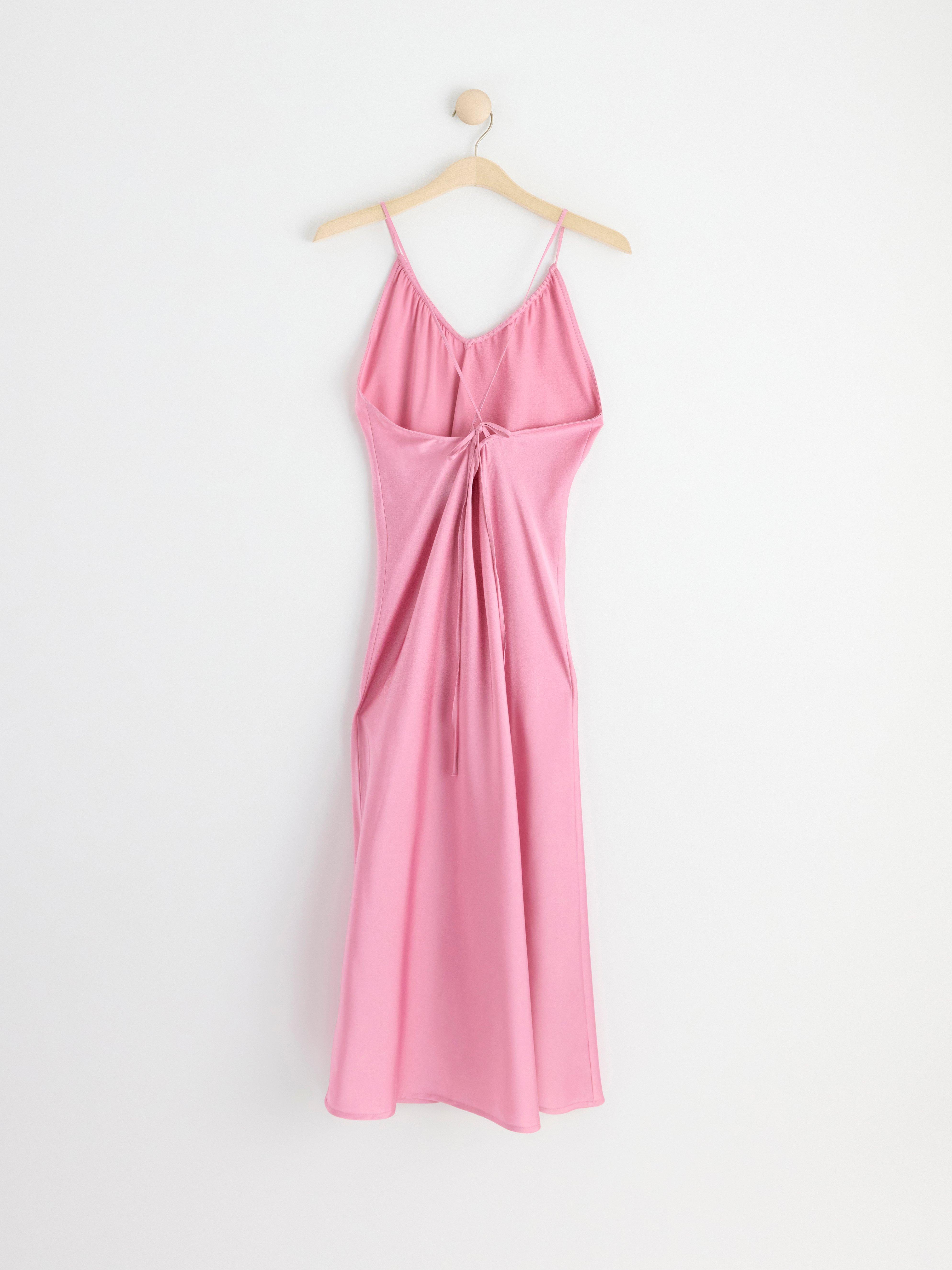 Satin slip dress Pink